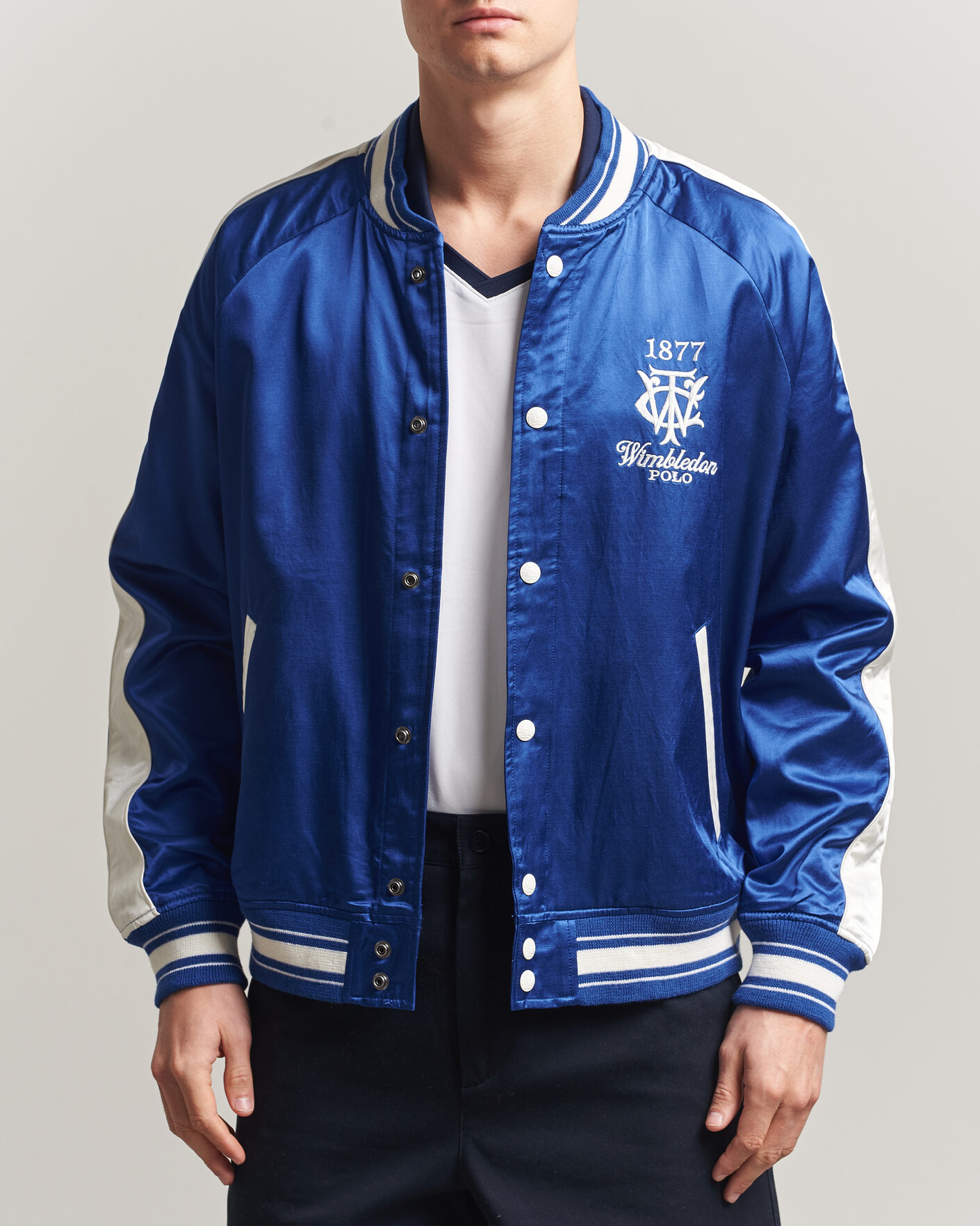 Herren | Jacken | Polo Ralph Lauren | Championship Bomber Jacket Graphic Royal/White
