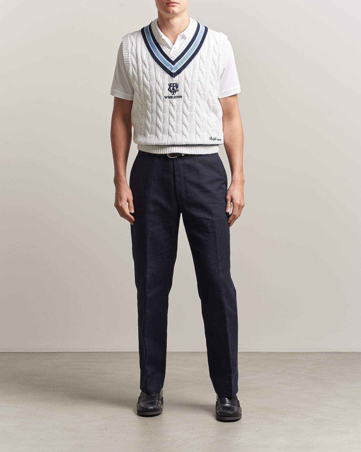 Herren | Pullover | Polo Ralph Lauren | Cotton Cable Vest Cream Combo