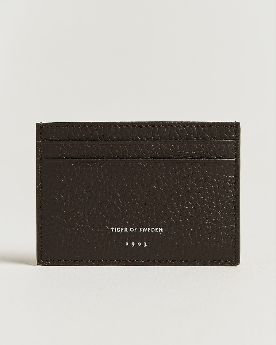 Herren | Geldbörsen | Tiger of Sweden | Wharf Leather Card Holder Dark Brown