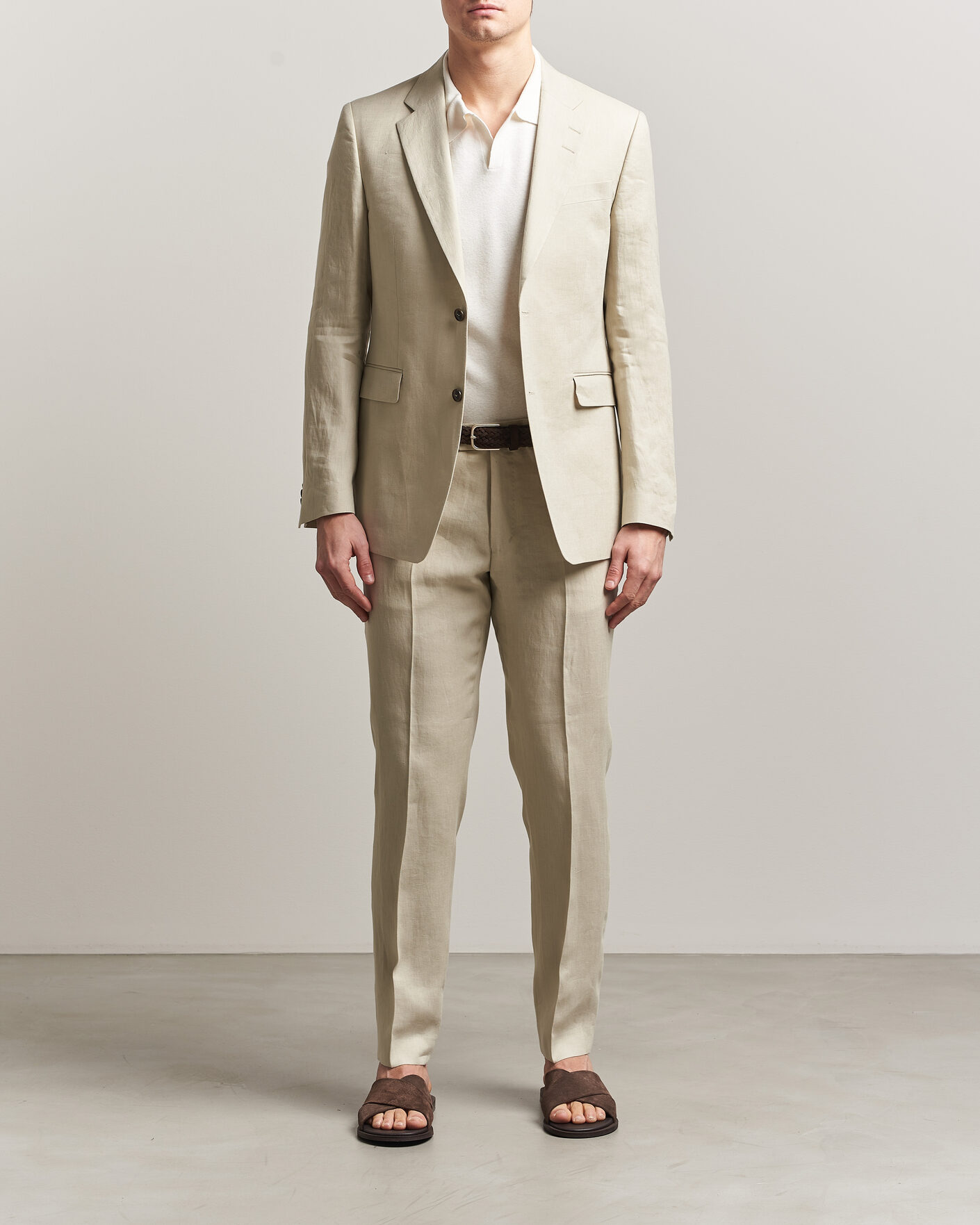 Herren | Hosen | Tiger of Sweden | Tenuta Linen Suit Trousers Cream Sand