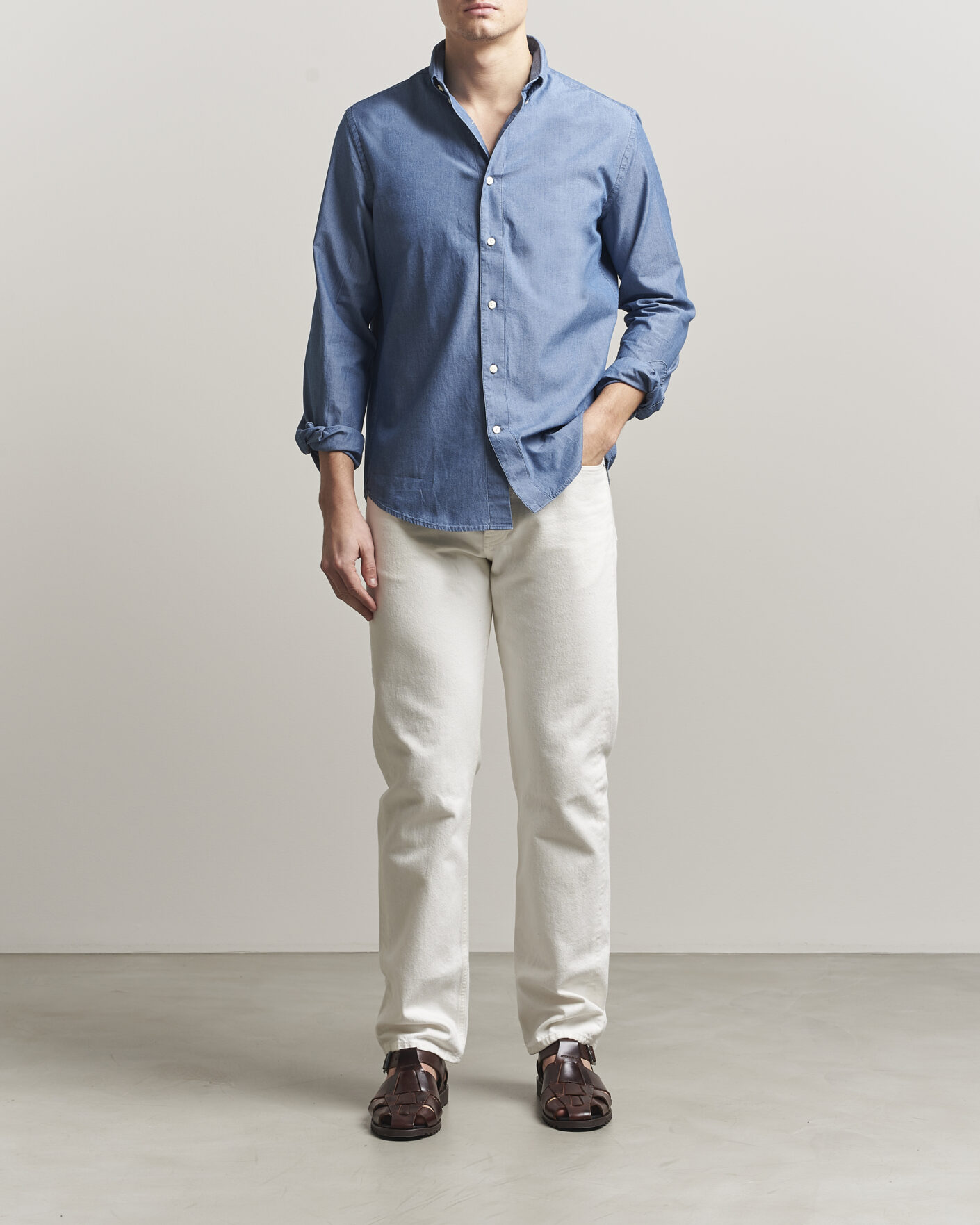 Herren | Hemden | Tiger of Sweden | Bjorn Denim Shirt Bering Sea