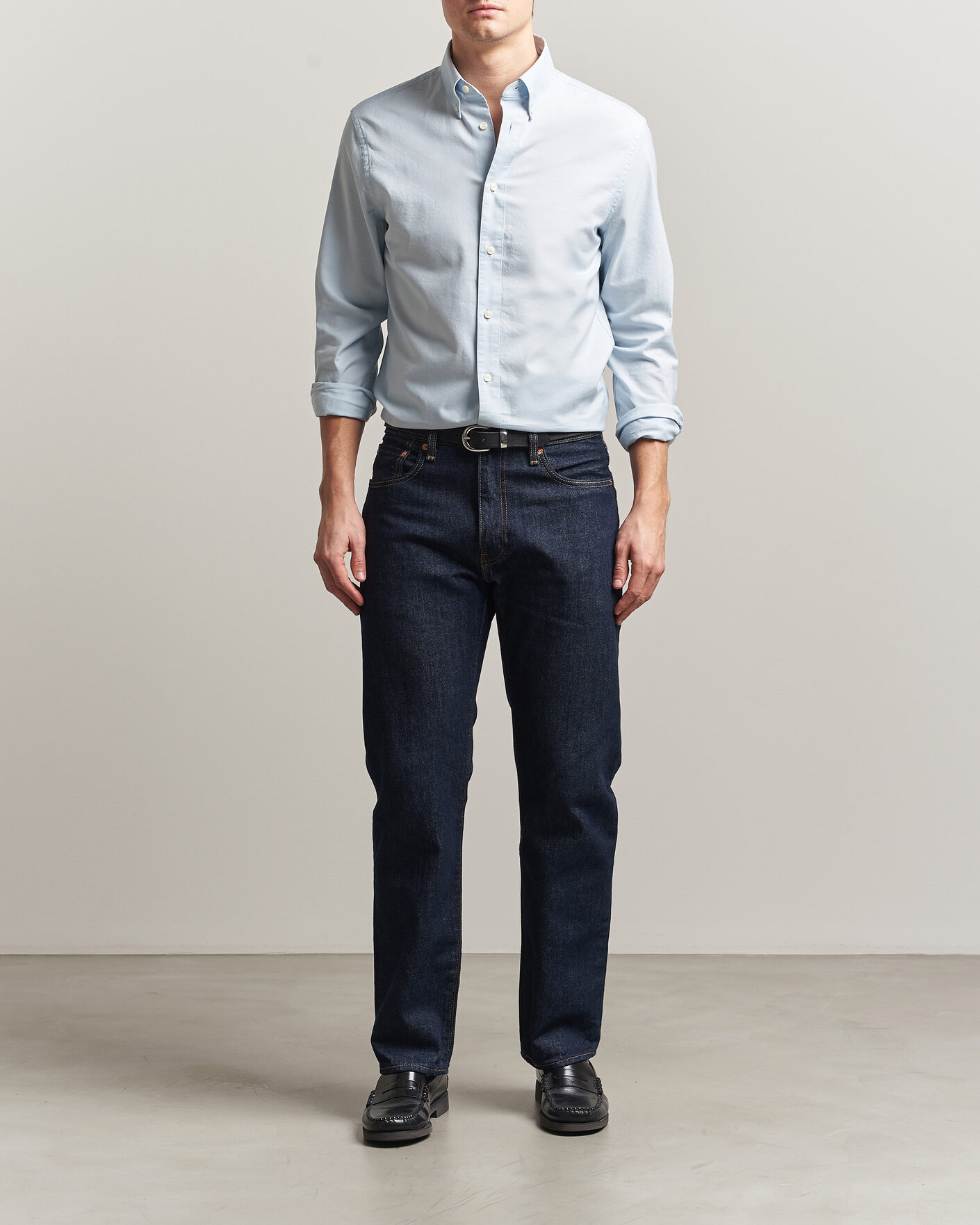 Herren | Hemden | Tiger of Sweden | Bjorn Oxford Shirt Light Blue