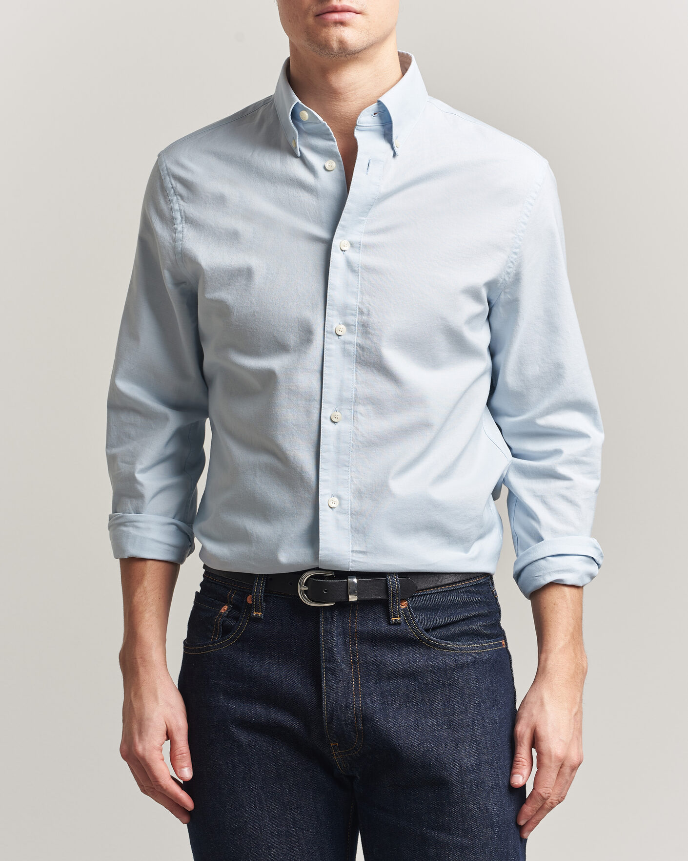 Herren | Hemden | Tiger of Sweden | Bjorn Oxford Shirt Light Blue