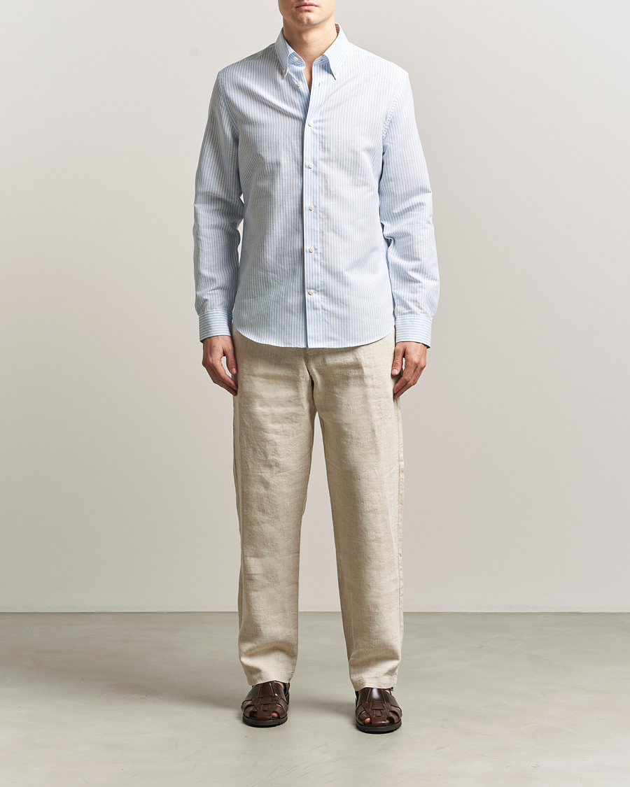 Herren | Hemden | Tiger of Sweden | Bjorn Cotton/Linen Striped Shirt Heaven
