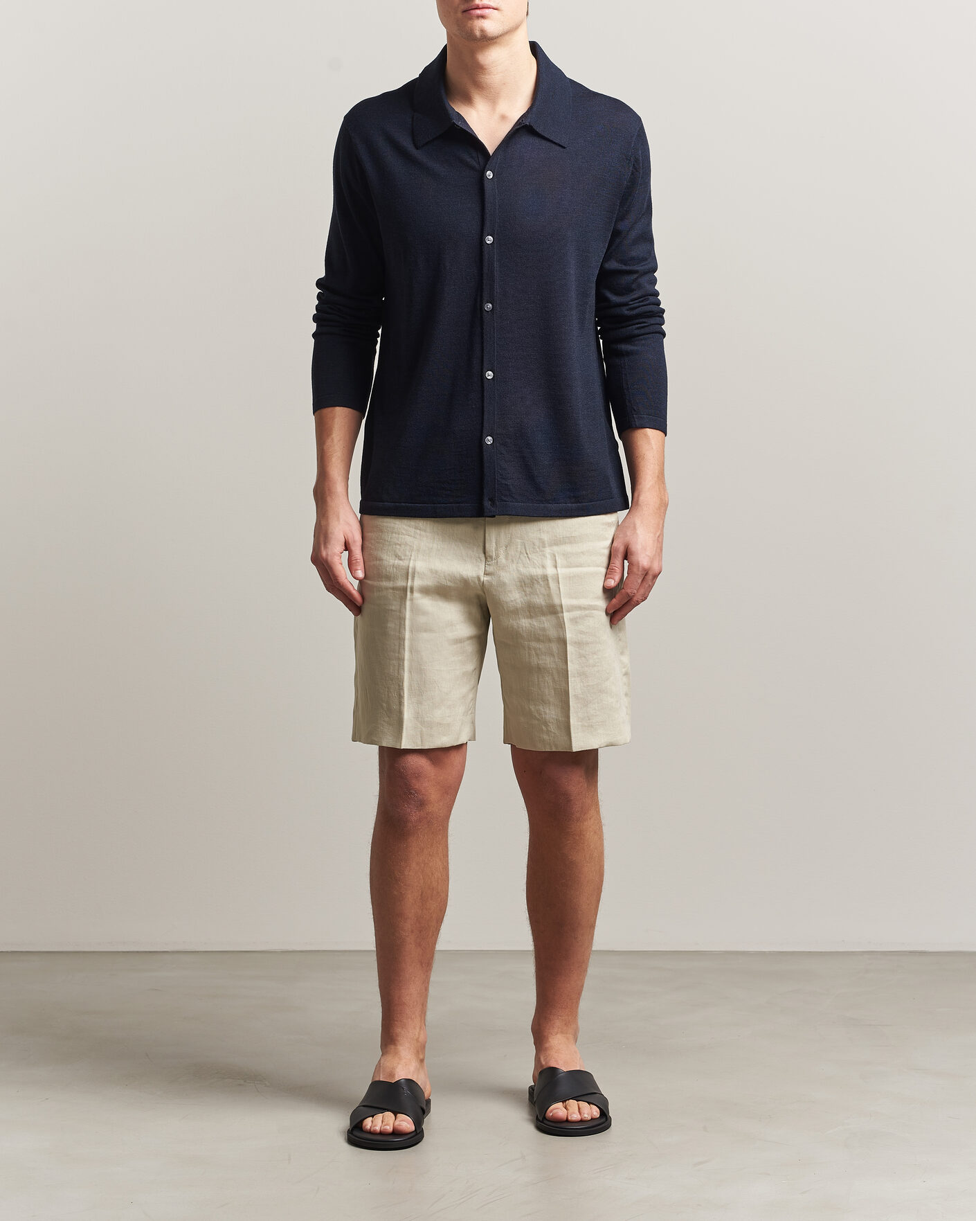 Herren | Pullover | Tiger of Sweden | Verklin Merino Knitted Cardigan Light Ink