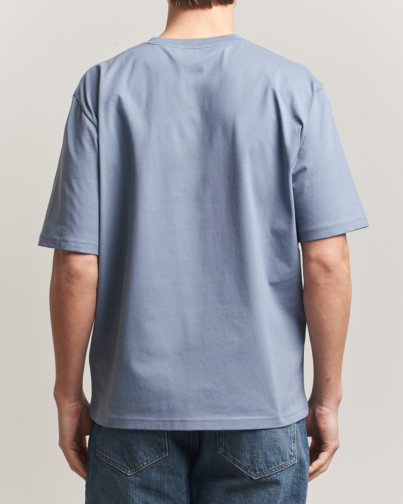 Herren | T-Shirts | Tiger of Sweden | Pro Logo Crew Neck T-Shirt Dull Blue