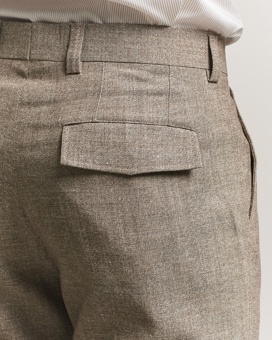 Herren | Hosen | Tiger of Sweden | Mend Wool/Linen Cargo Trousers Sawgrass Brown