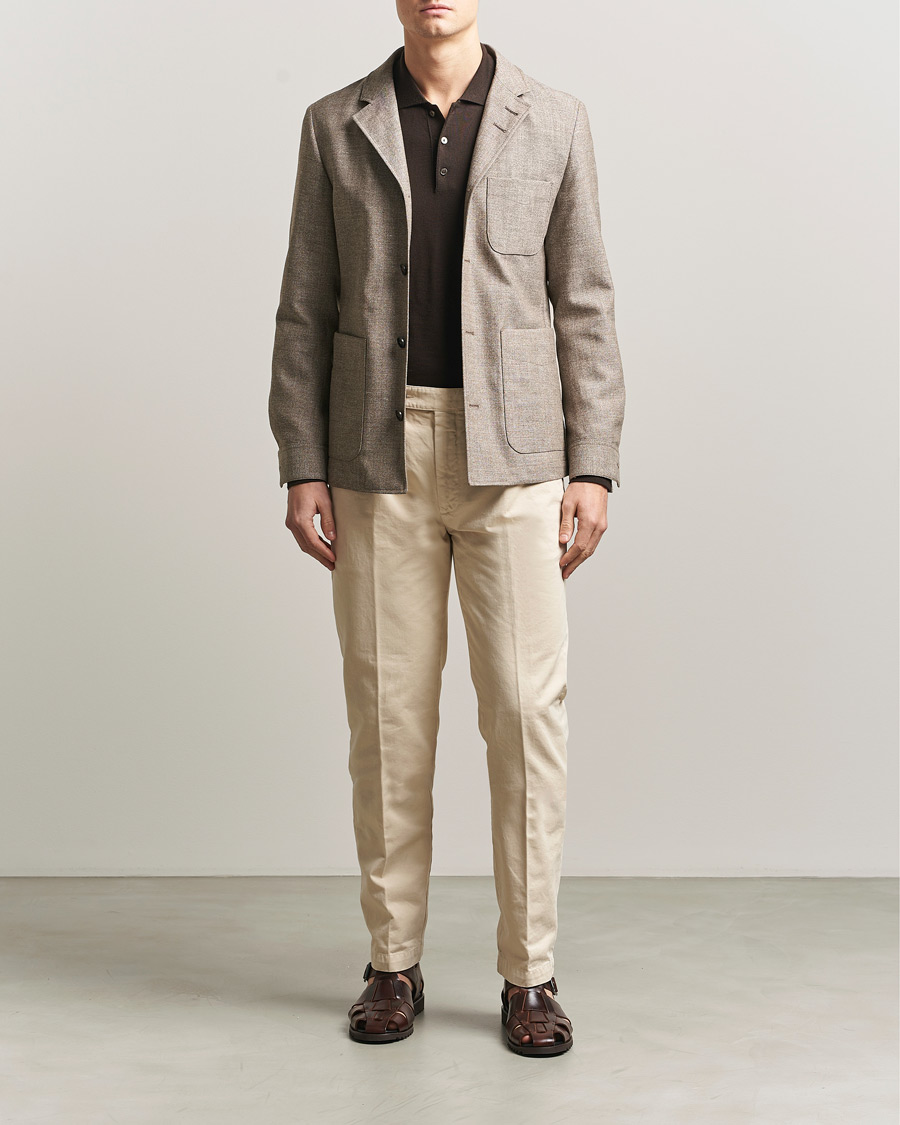 Herren | Sakkos | Tiger of Sweden | Harrison Wool/Linen Blazer Sawgrass Brown