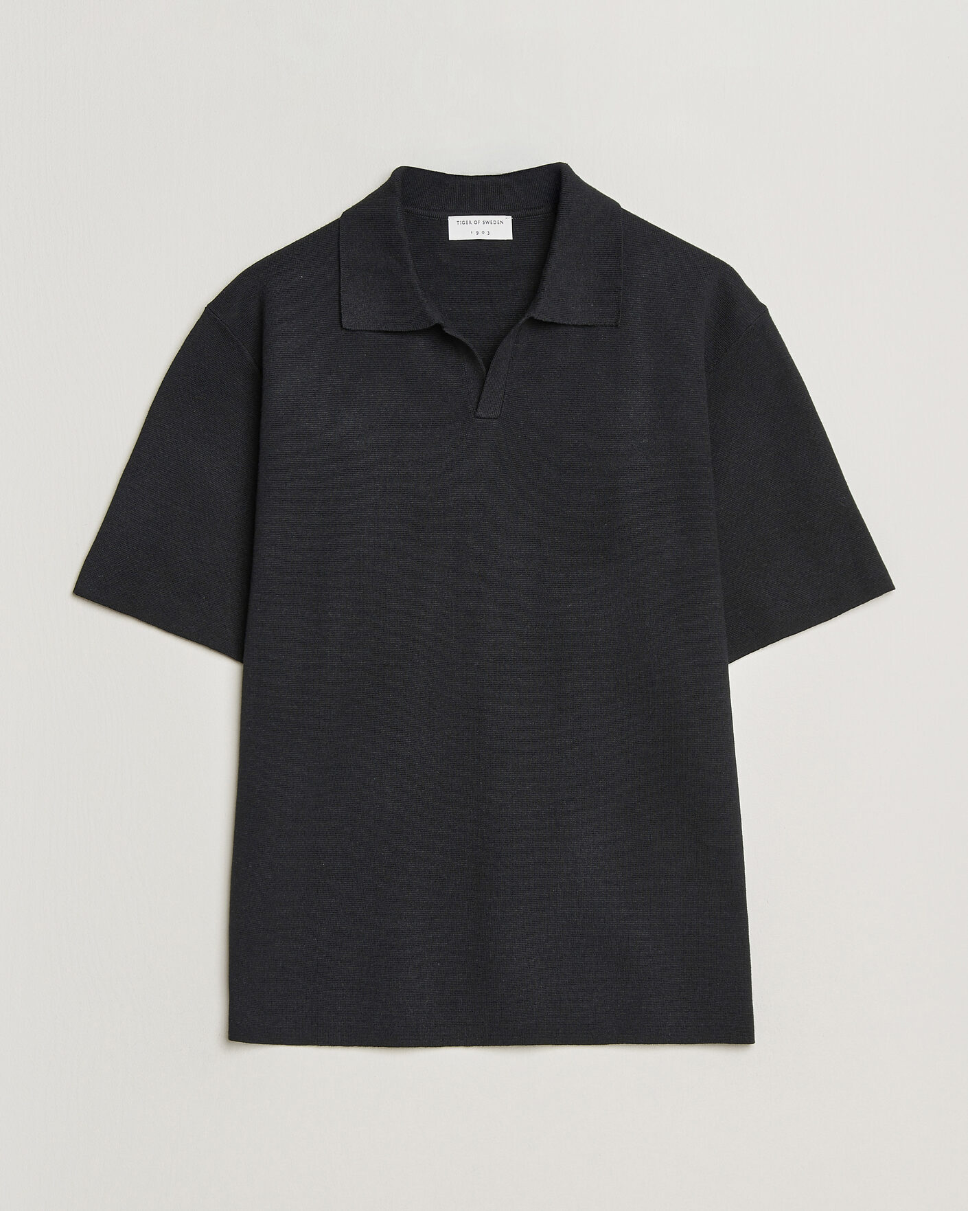 Herren | Poloshirts | Tiger of Sweden | Maelon Cotton/Linen Knitted Polo Black