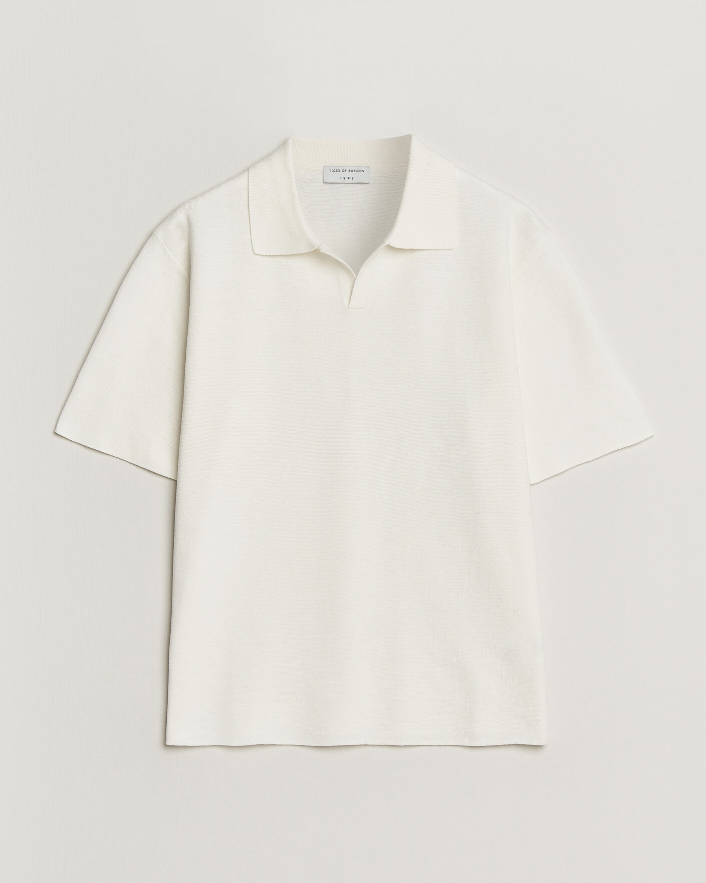 Herren | Poloshirts | Tiger of Sweden | Maelon Cotton/Linen Knitted Polo Pure White