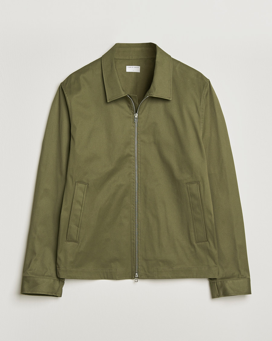 Herren | Hemden | Tiger of Sweden | Barnaby Cotton Overshirt Kalamata Green