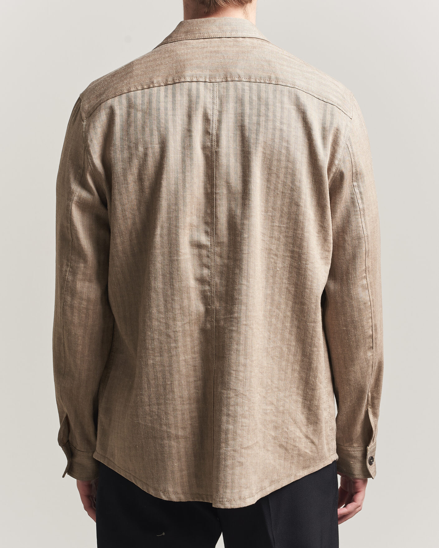 Herren | Hemden | Tiger of Sweden | Bishop Linen Overshirt Vintage Beige