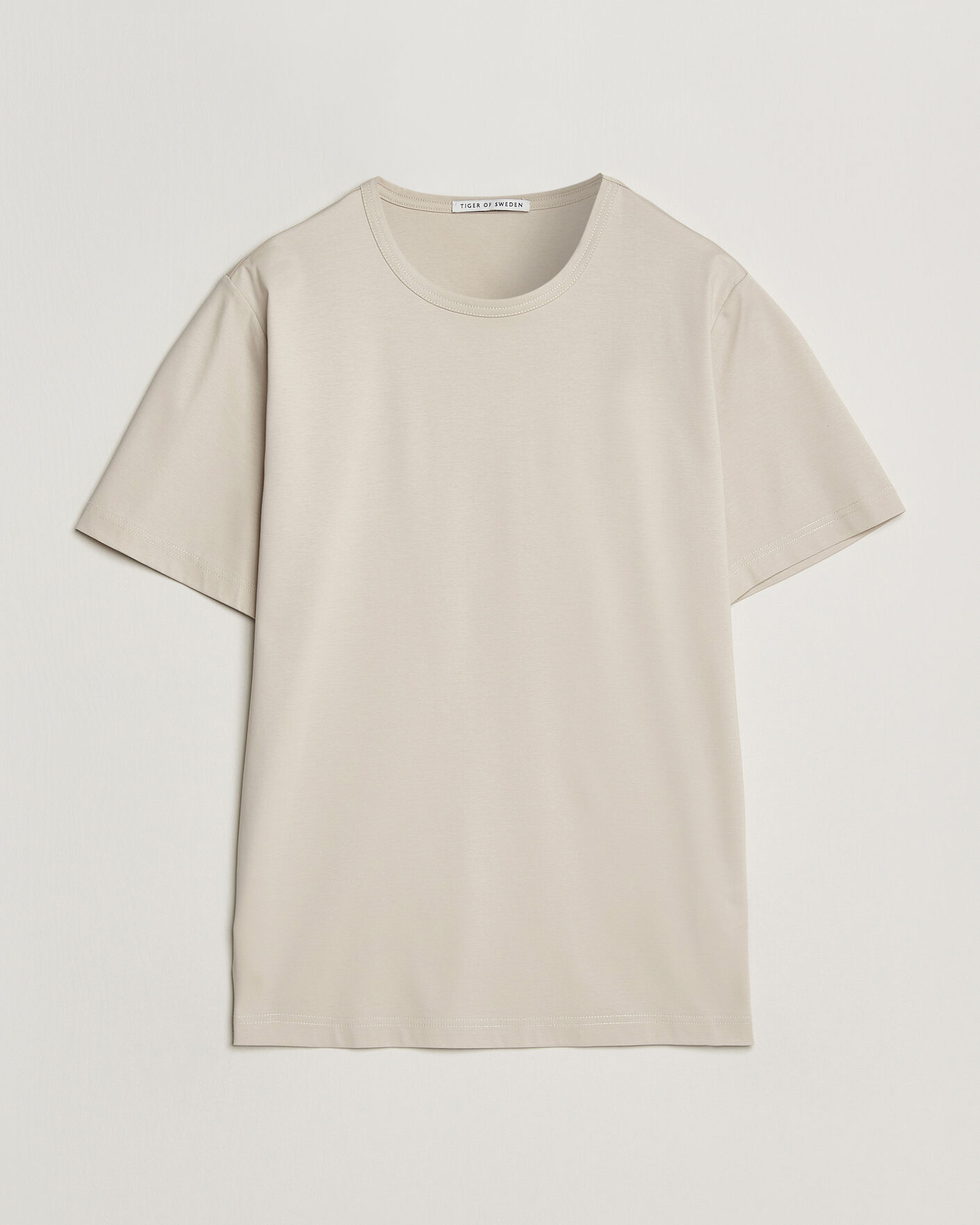 Herren | T-Shirts | Tiger of Sweden | Olaf Mercerized Cotton T-Shirt Seline Grey