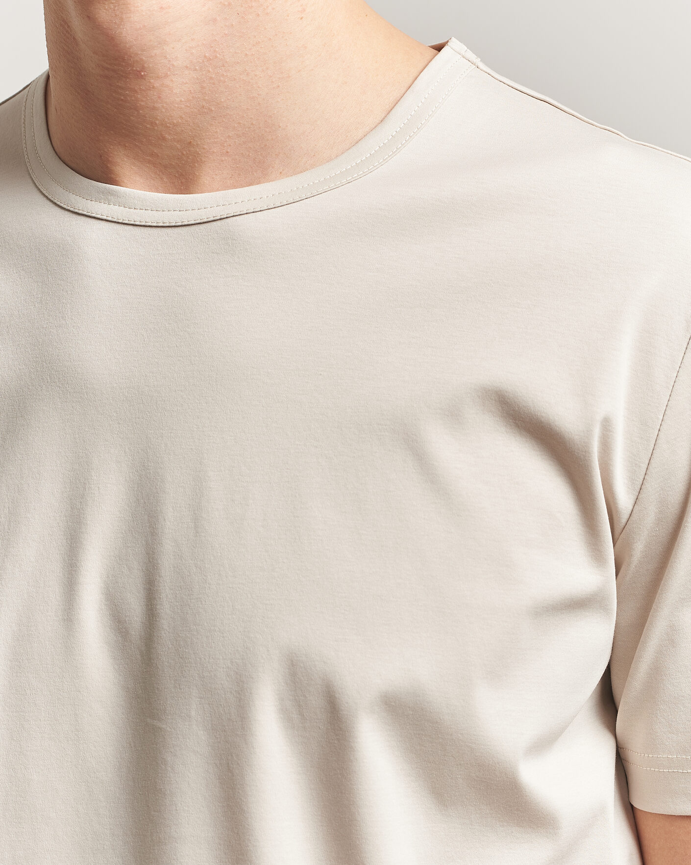 Herren | T-Shirts | Tiger of Sweden | Olaf Mercerized Cotton T-Shirt Seline Grey