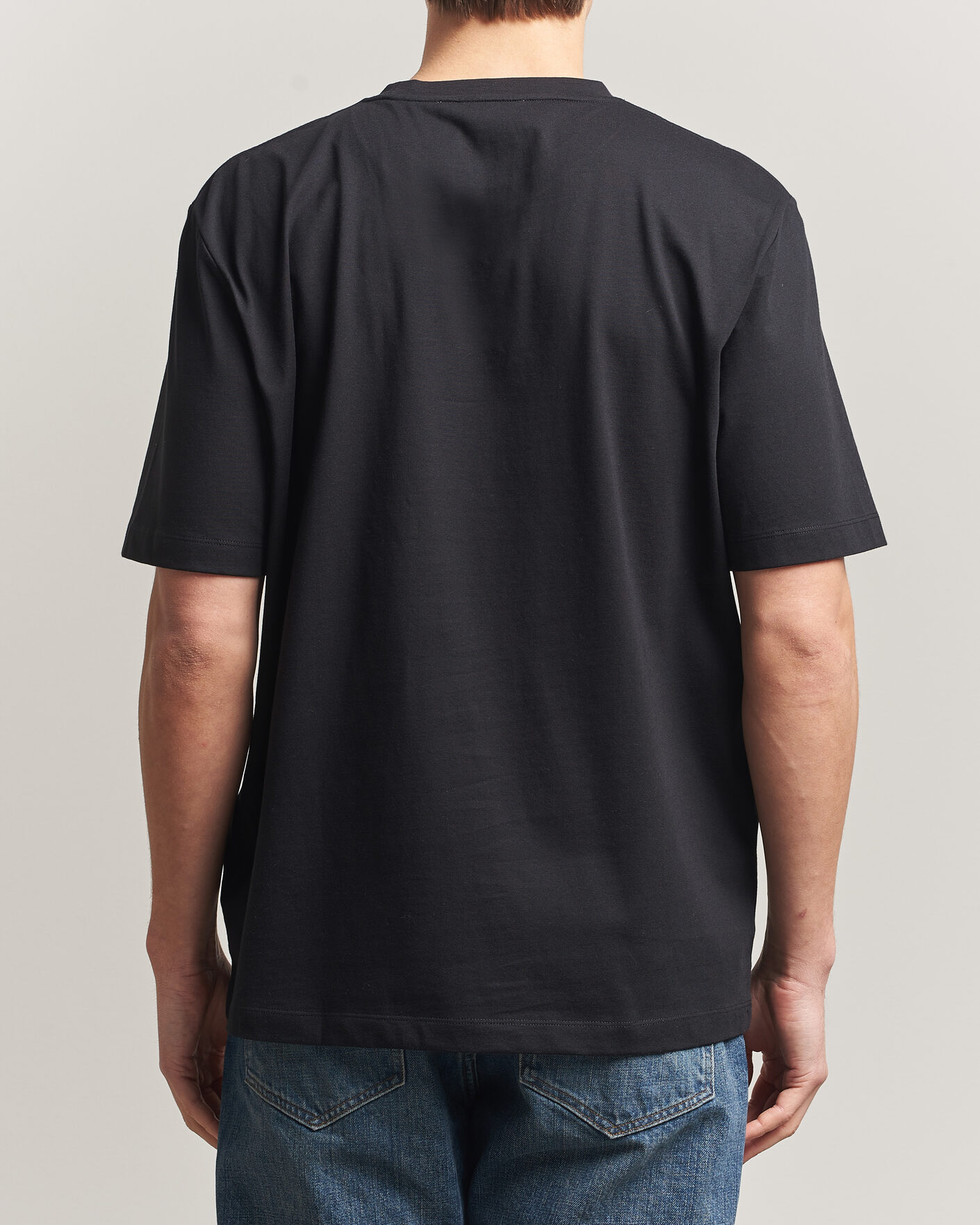 Herren | T-Shirts | Tiger of Sweden | Pro Cotton Logo T-Shirt Black
