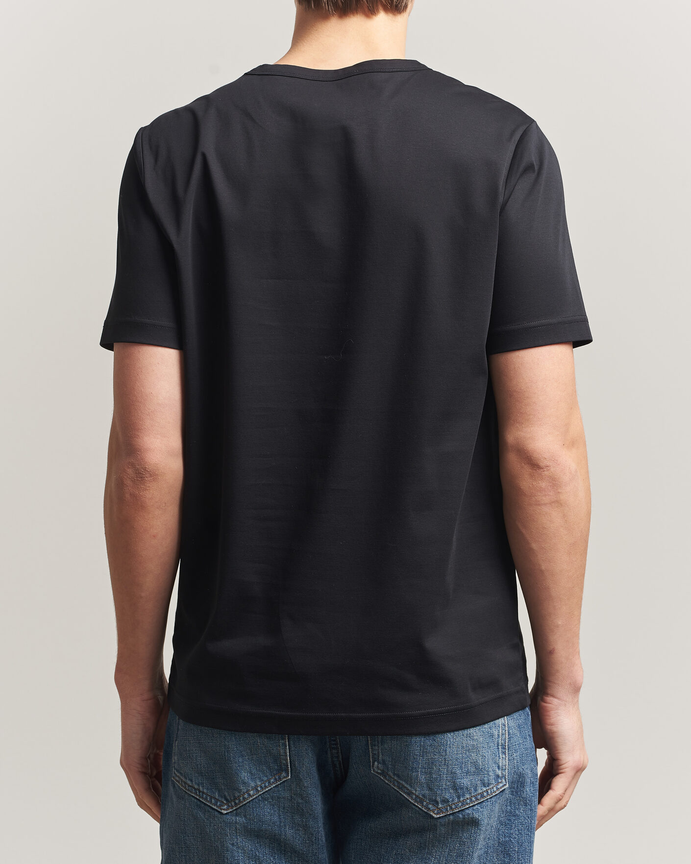 Herren | T-Shirts | Tiger of Sweden | Olaf Mercerized Cotton T-Shirt Black