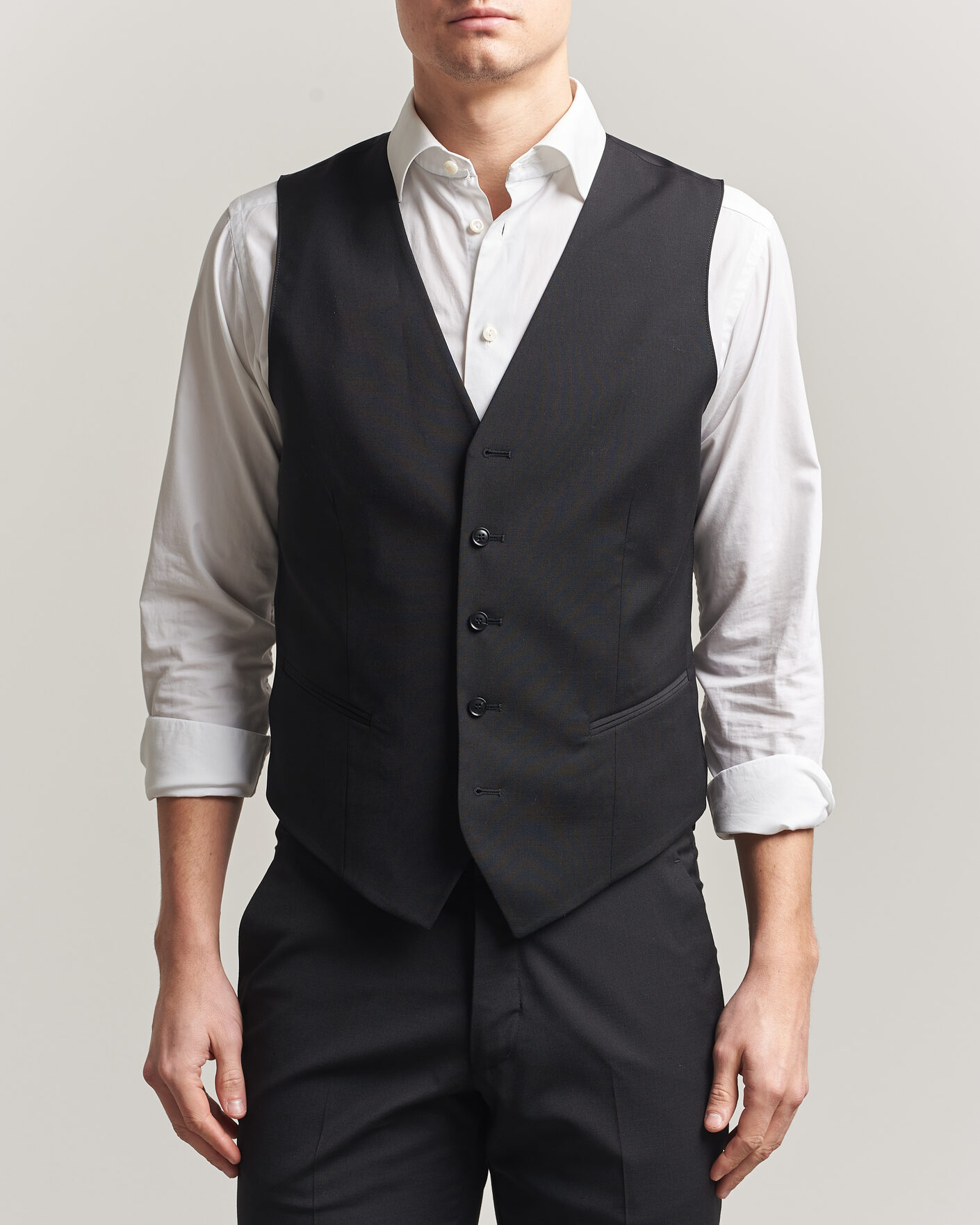 Herren | Westen | Tiger of Sweden | Winston Wool Travel Waistcoat Black