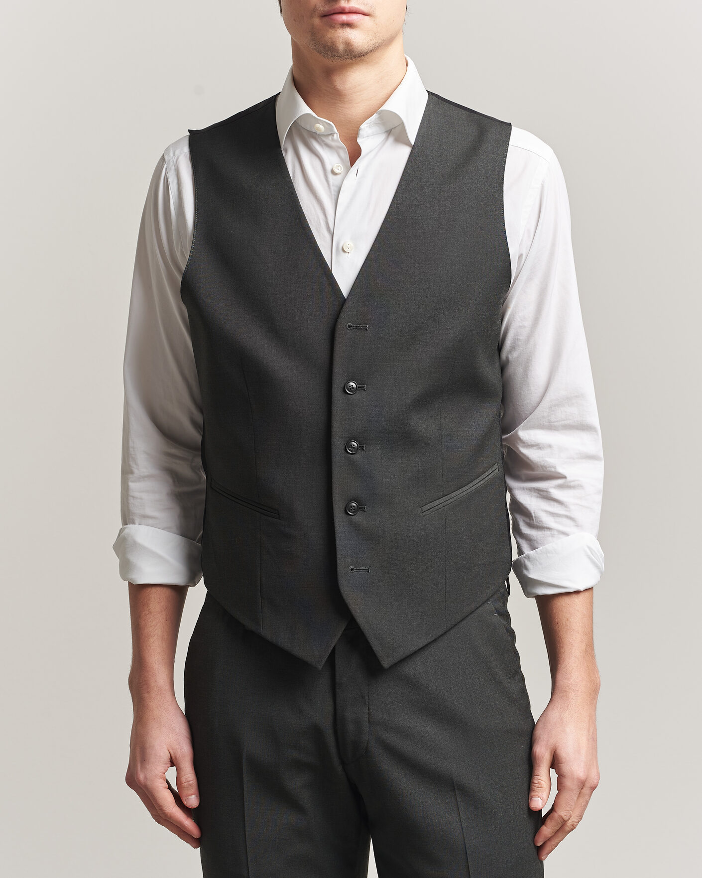 Herren | Westen | Tiger of Sweden | Winston Wool Travel Waistcoat Olive Extreme