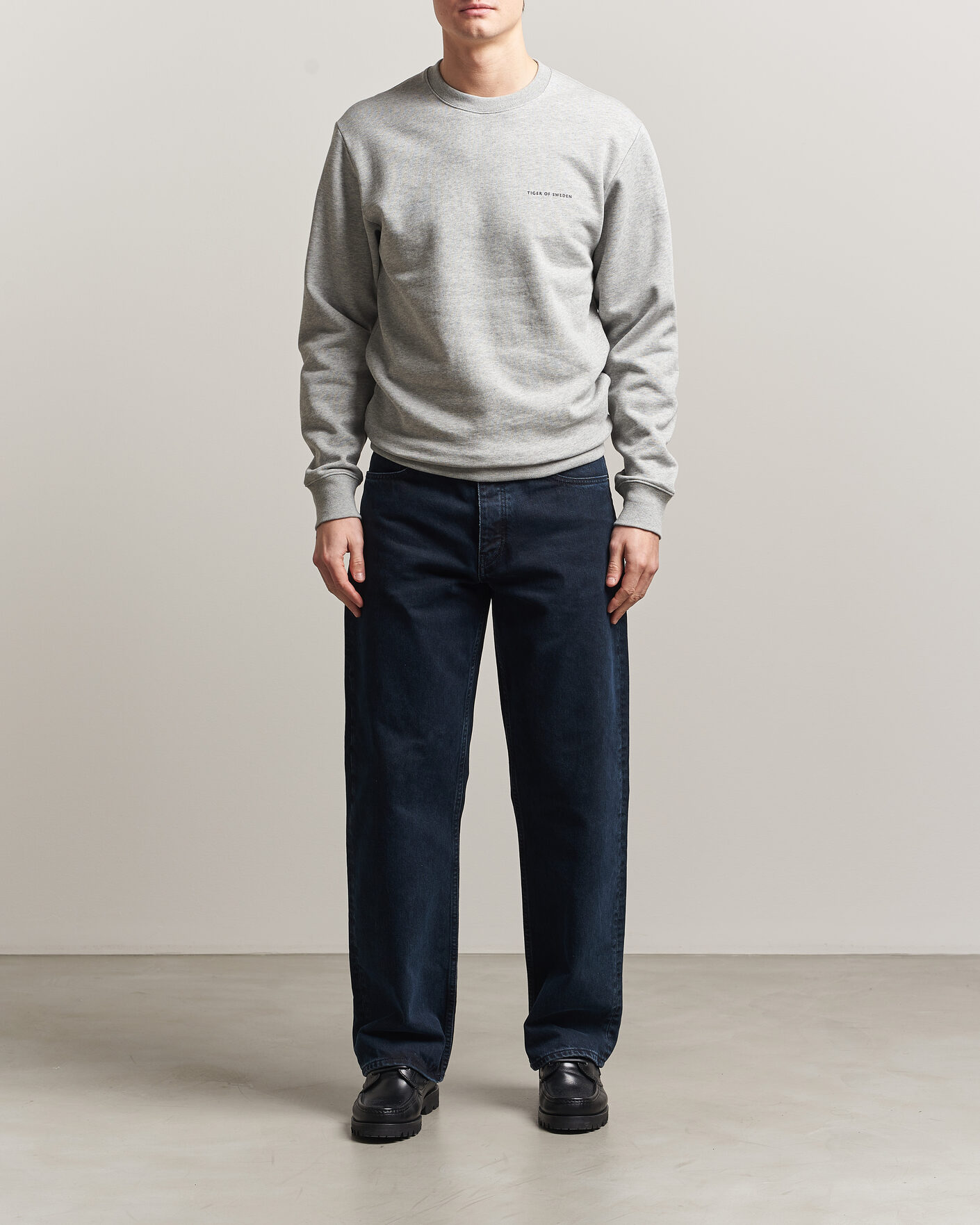 Herren | Pullover | Tiger of Sweden | Emerson Crew Neck Sweatshirt Grey Melange