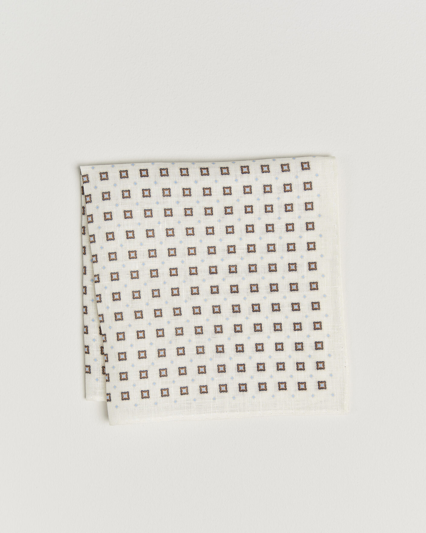 Herren | Einstecktücher | Amanda Christensen | Linen Medallion Pocket Square Cream