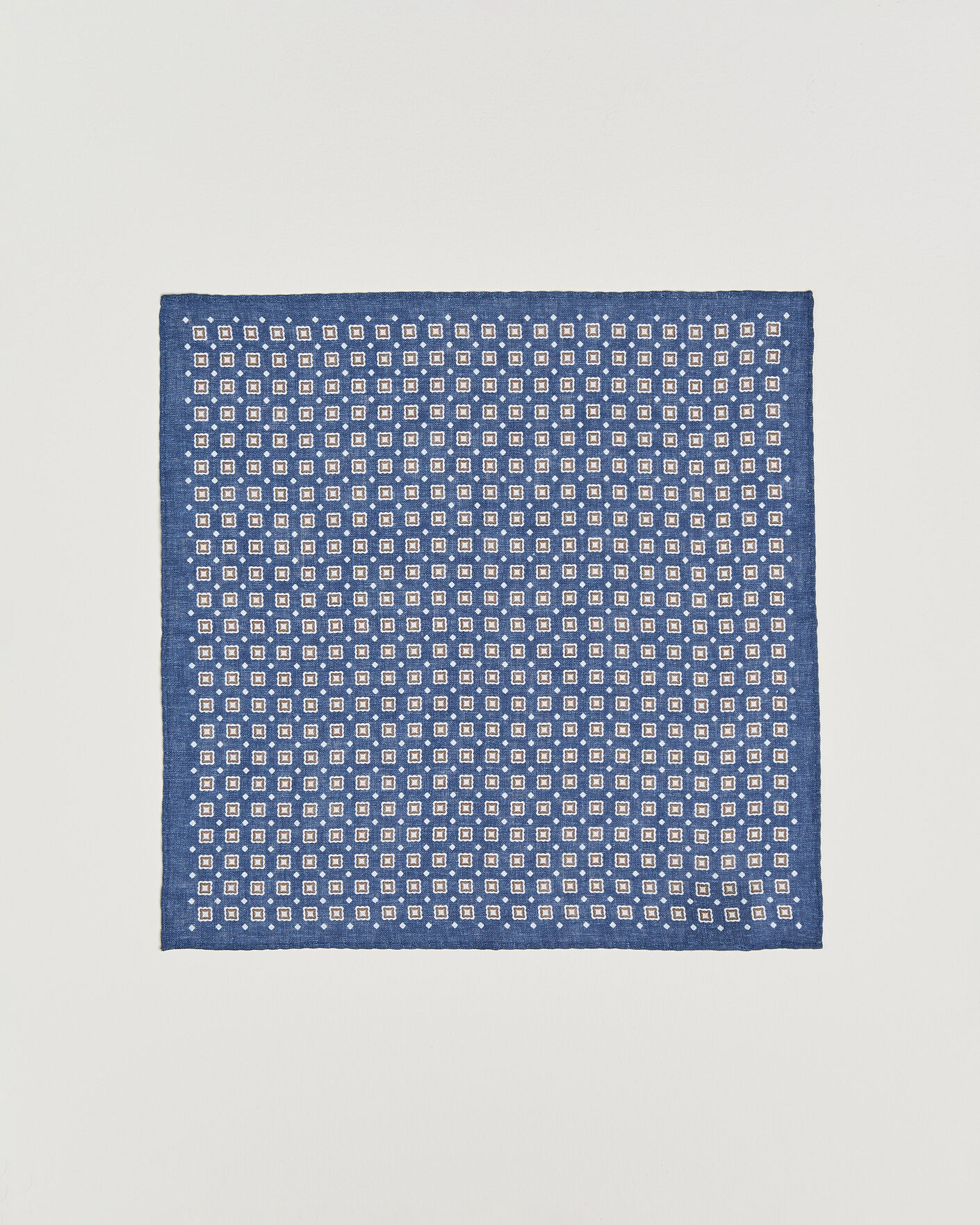 Herren | Einstecktücher | Amanda Christensen | Linen Medallion Pocket Square Navy