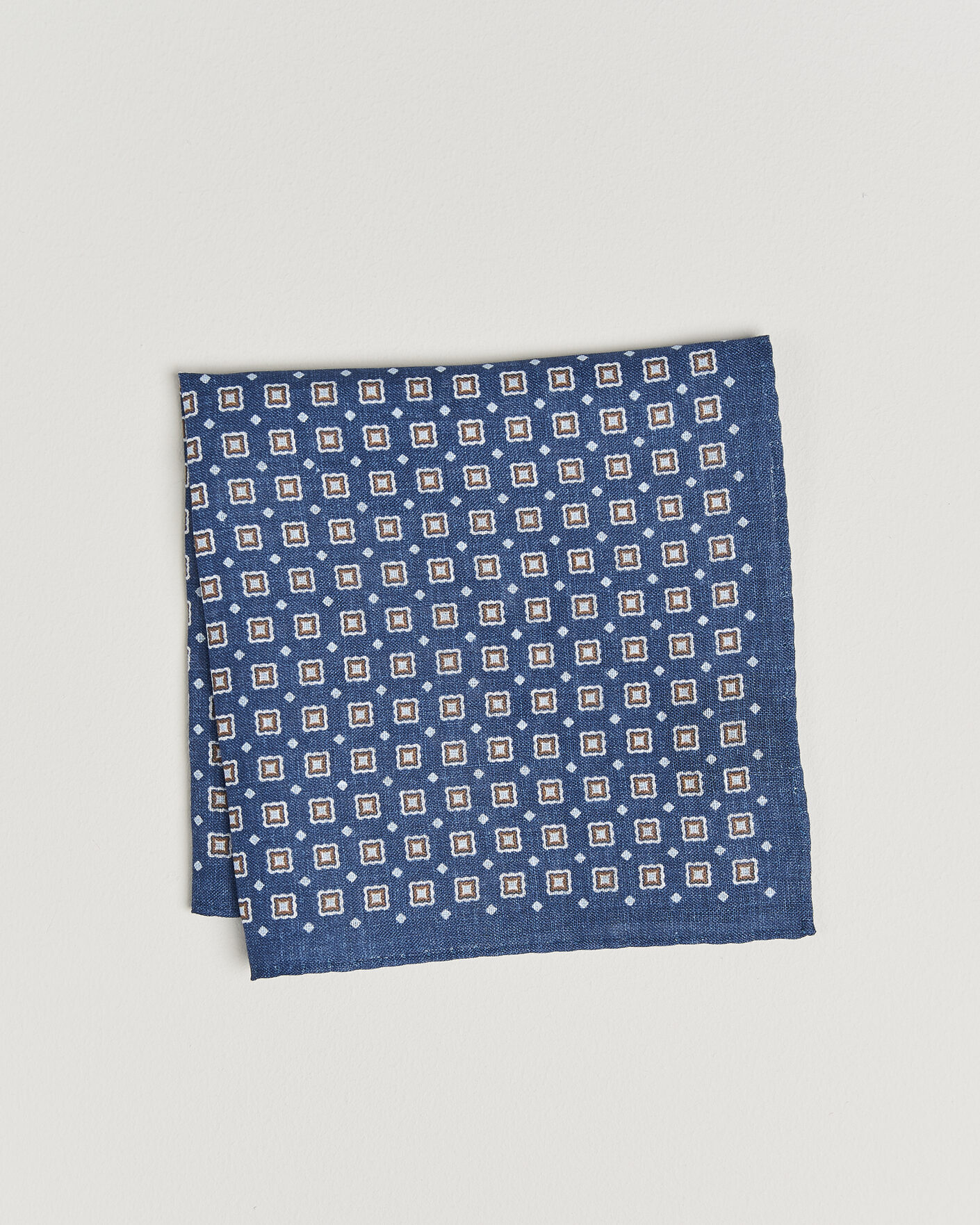 Herren | Einstecktücher | Amanda Christensen | Linen Medallion Pocket Square Navy
