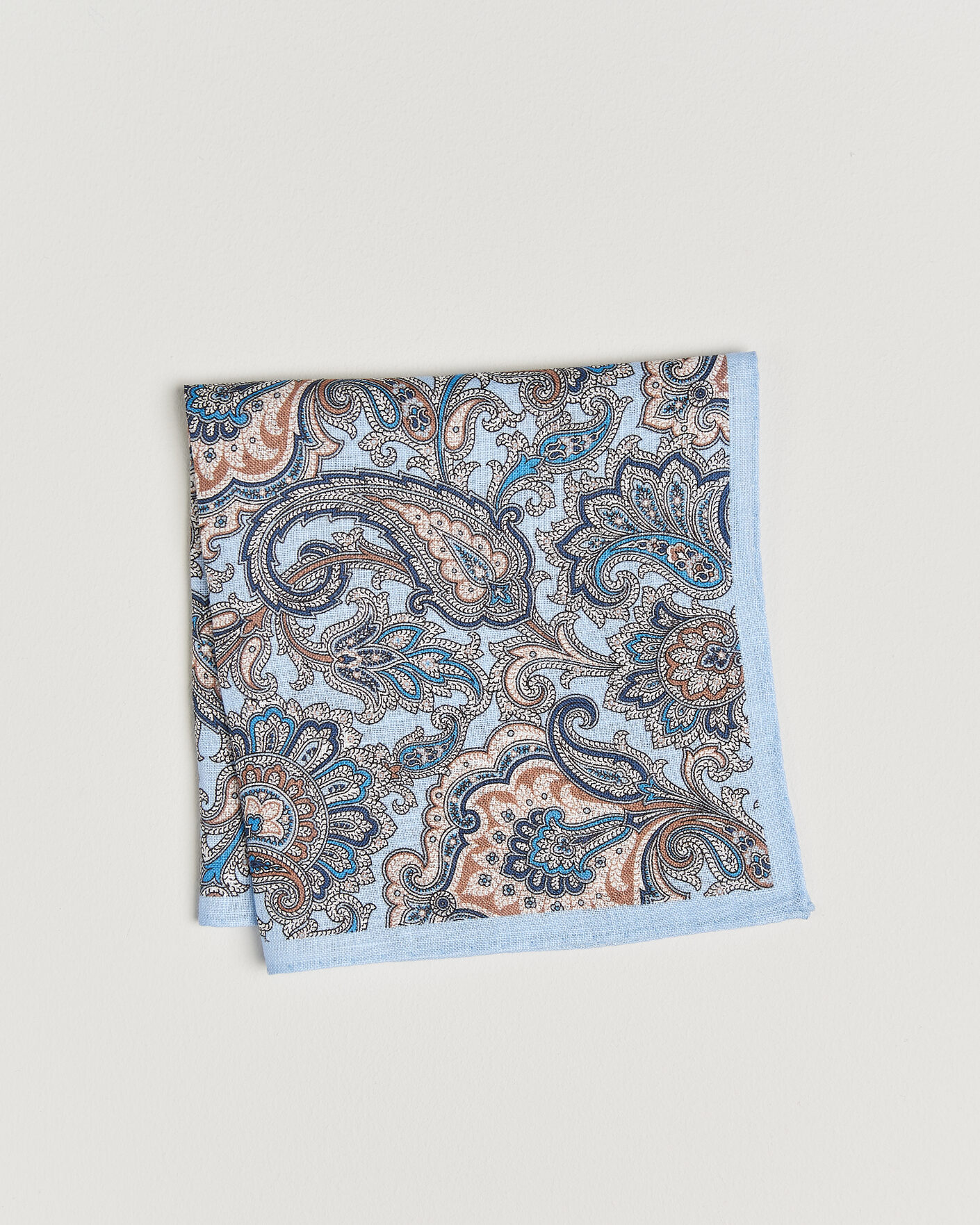 Herren | Einstecktücher | Amanda Christensen | Linen Large Paisley Pocket Square Blue