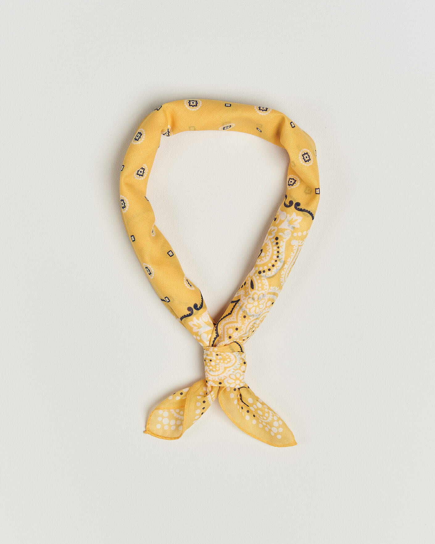 Herren | Tücher | Amanda Christensen | Cotton Voilé Medallion Bandana Yellow