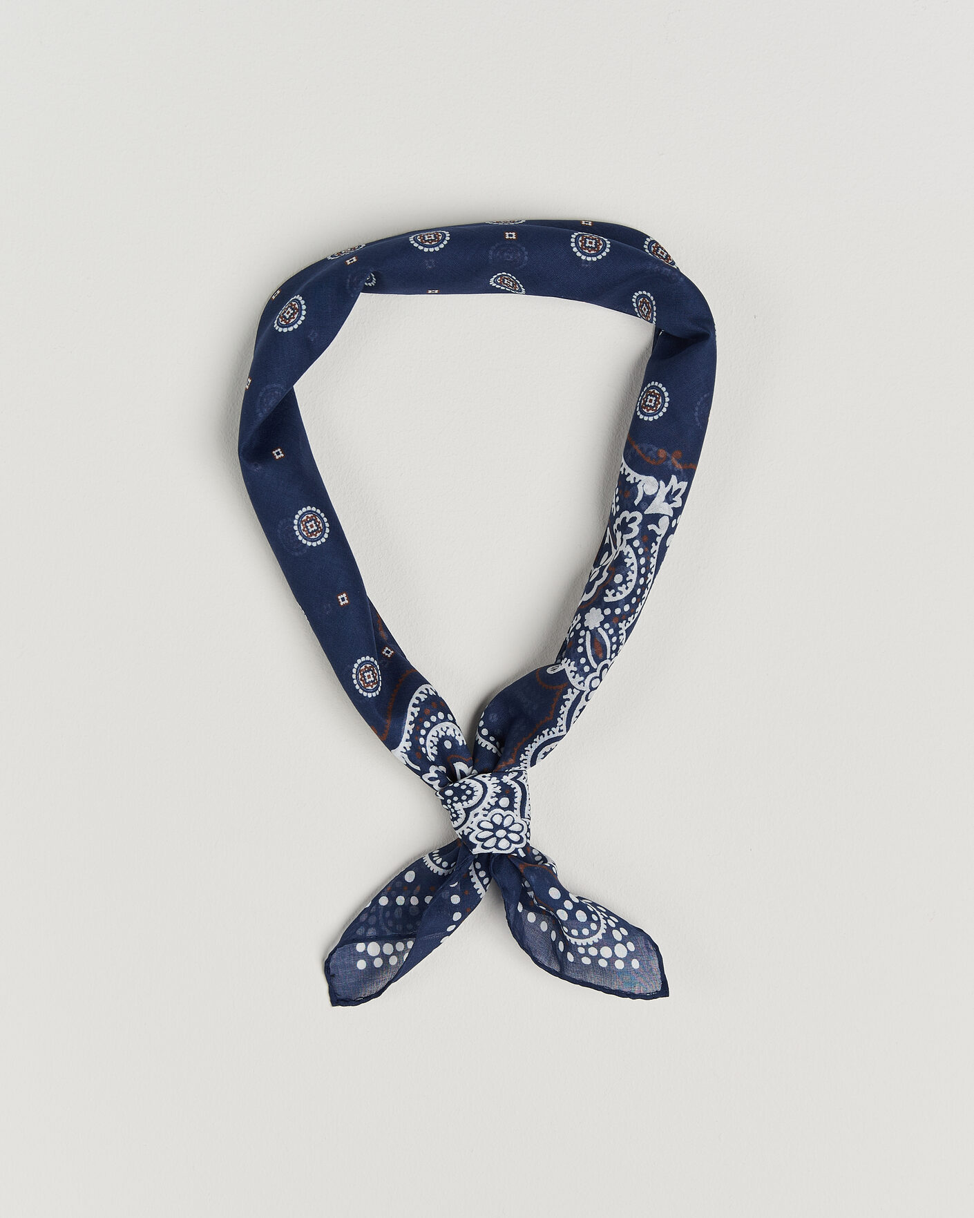 Herren | Tücher | Amanda Christensen | Cotton Voilé Medallion Bandana Navy