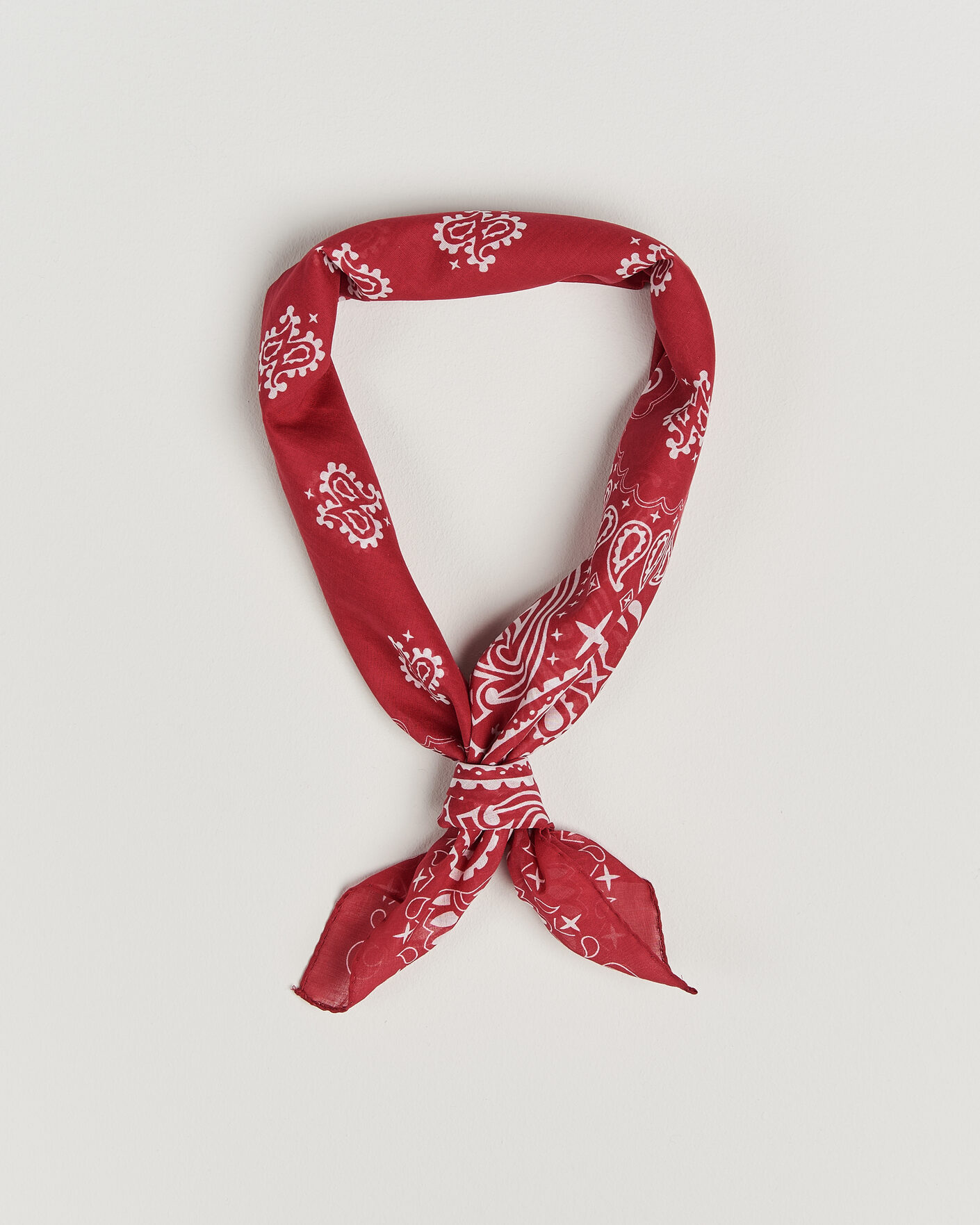 Herren | Tücher | Amanda Christensen | Cotton Voilé Paisley Bandana Red