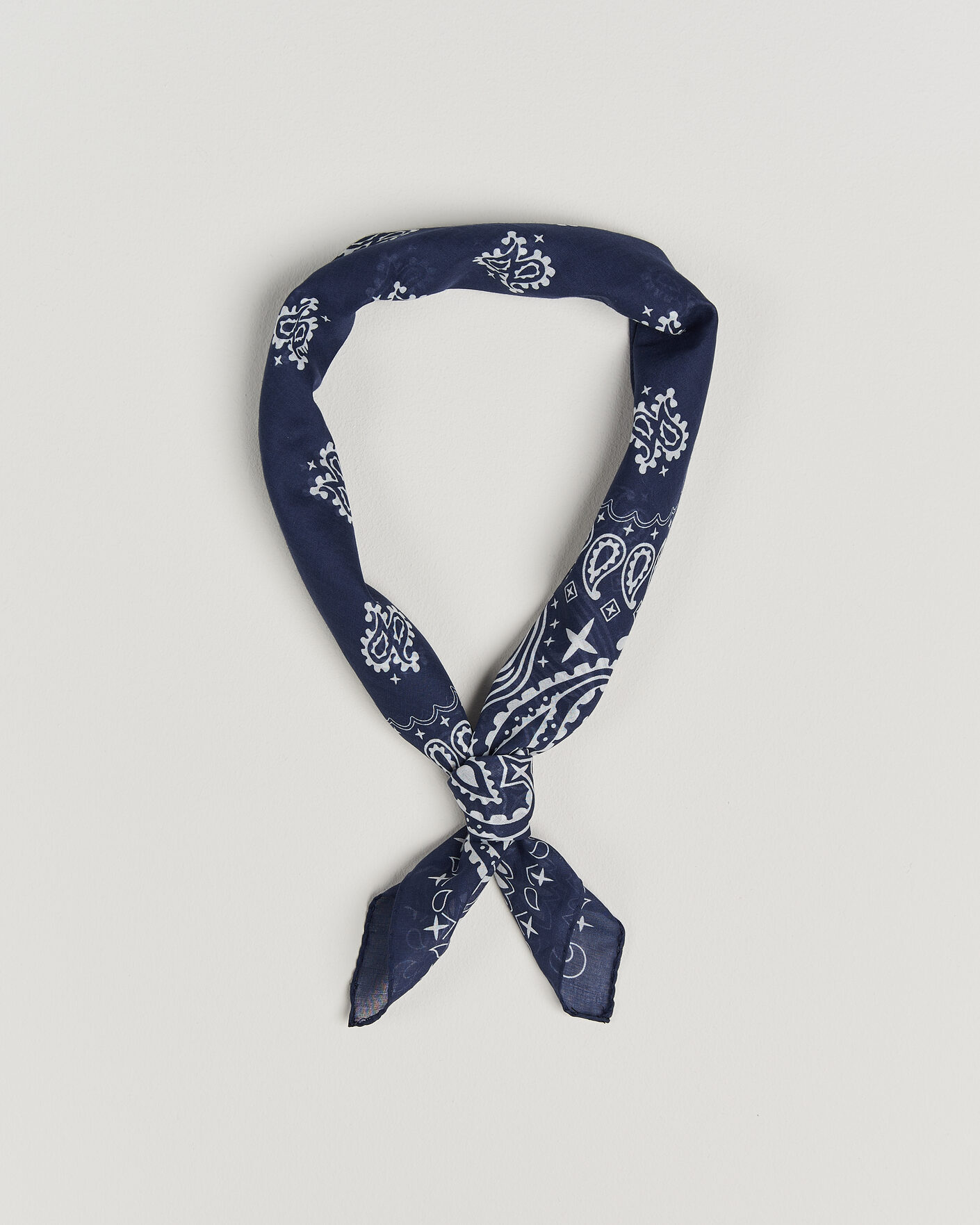Herren | Tücher | Amanda Christensen | Cotton Voilé Paisley Bandana Navy