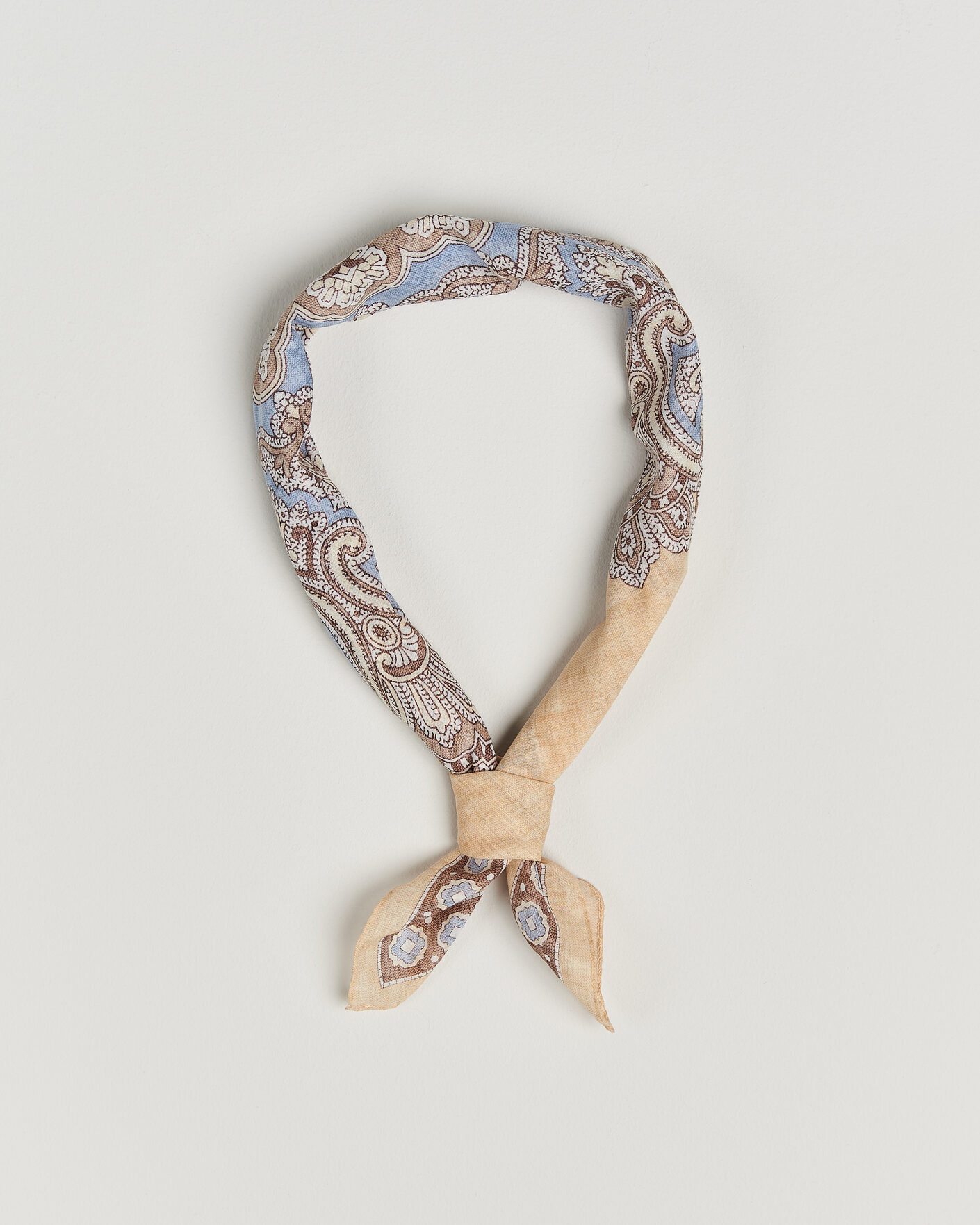 Herren | Tücher | Amanda Christensen | Cotton Voilé Large Paisley Bandana Yellow