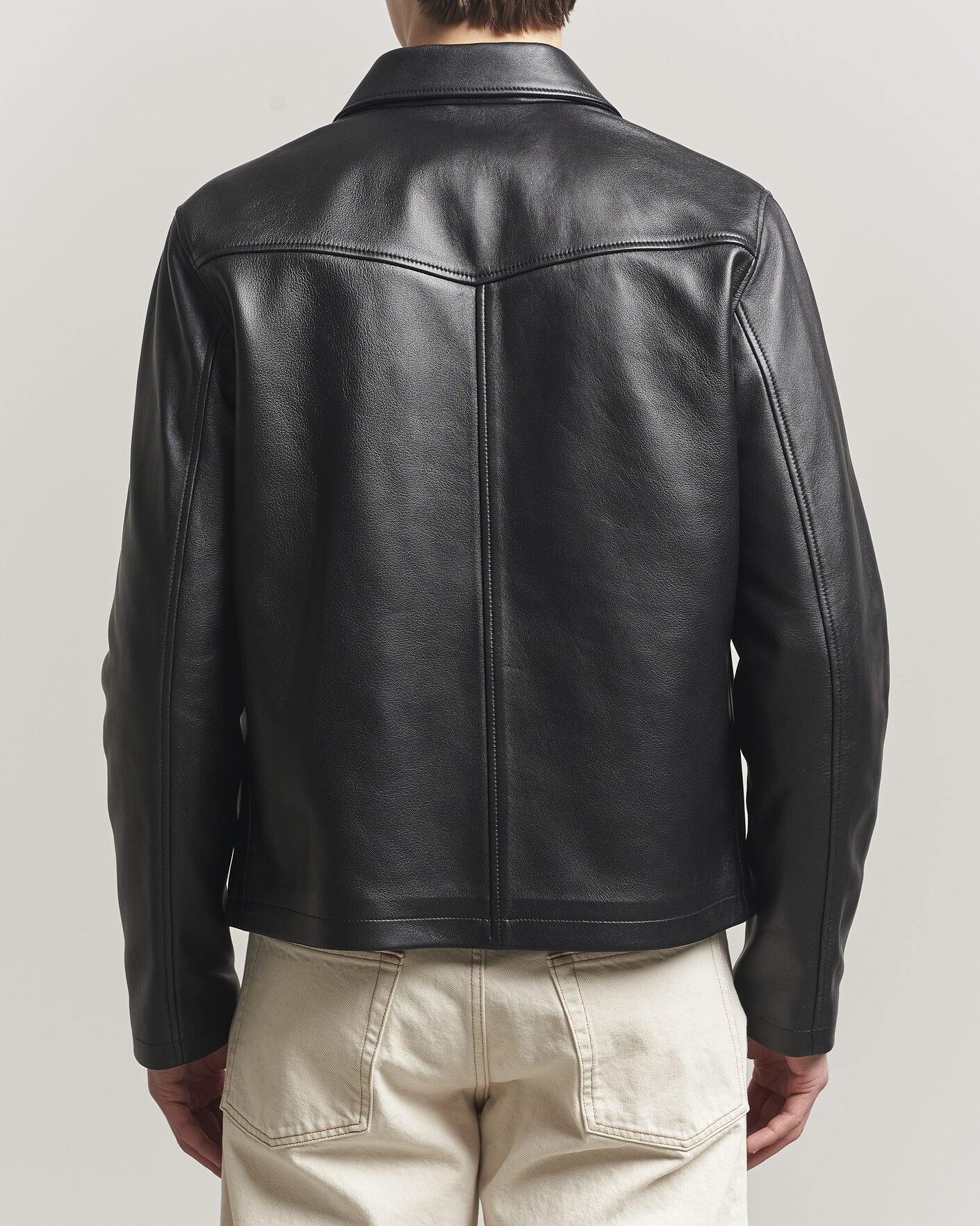 Herren | Jacken | Filippa K | Leather Coach Jacket Black
