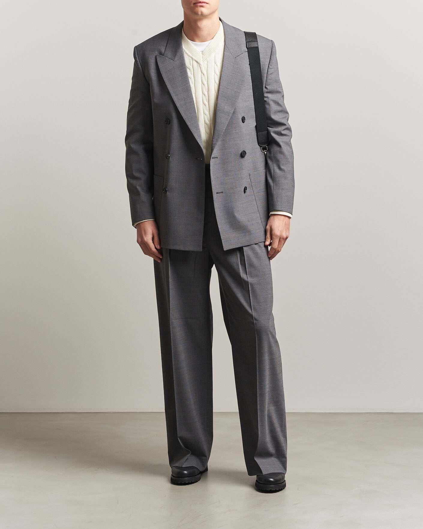 Herren | Sakkos | Filippa K | Michael Wool Pinstriped Double Breasted  Blazer Mid Grey