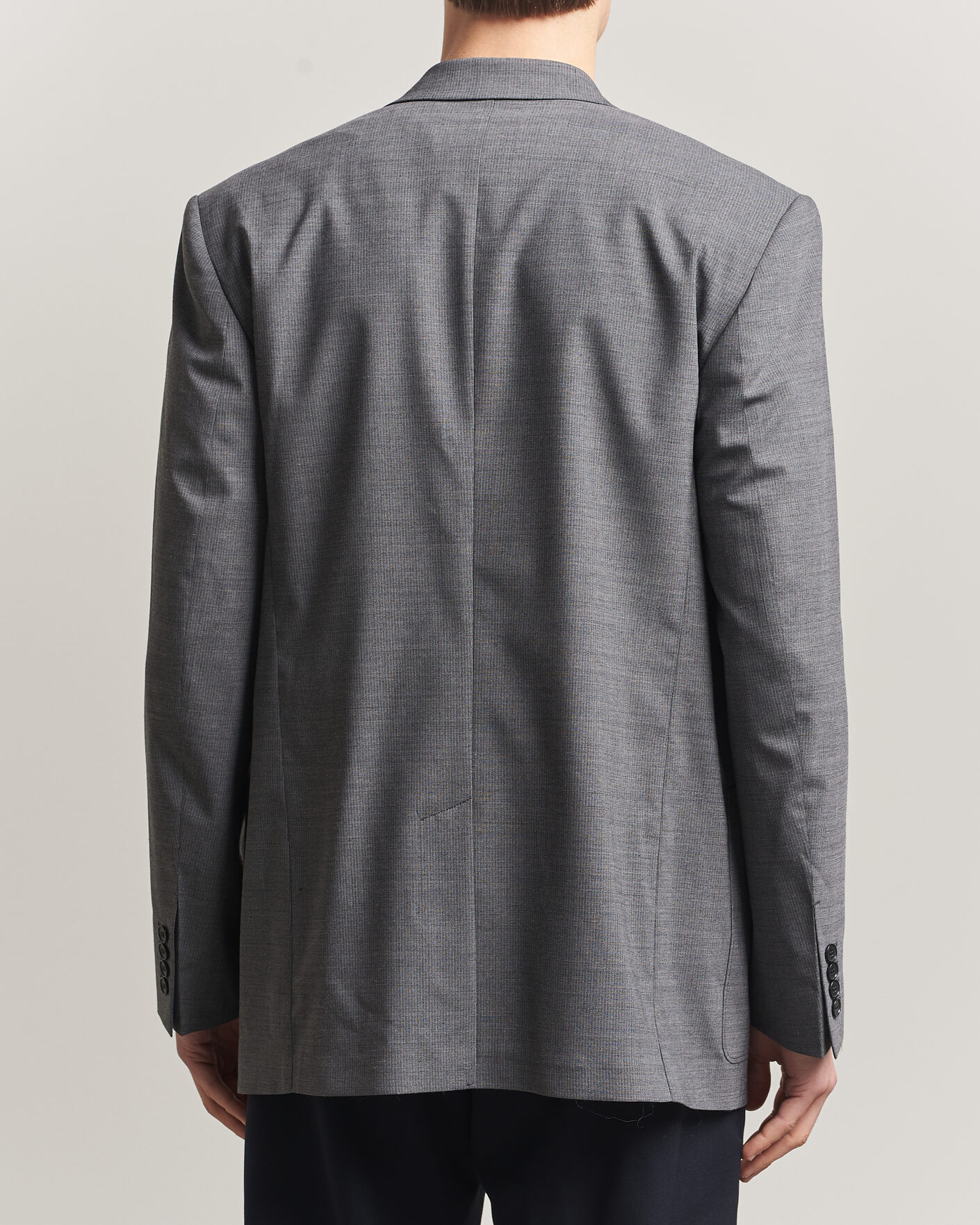 Herren | Sakkos | Filippa K | Michael Wool Pinstriped Double Breasted Blazer Mid Grey