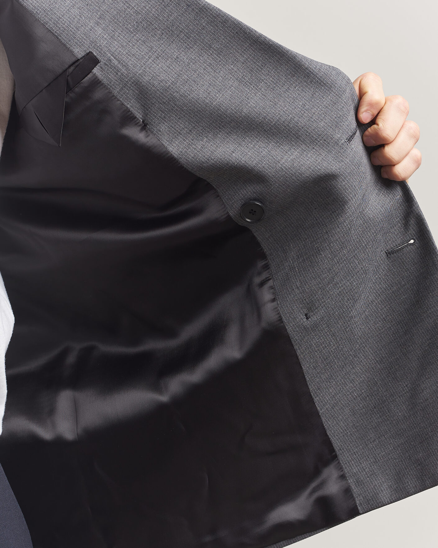 Herren | Sakkos | Filippa K | Michael Wool Pinstriped Double Breasted Blazer Mid Grey