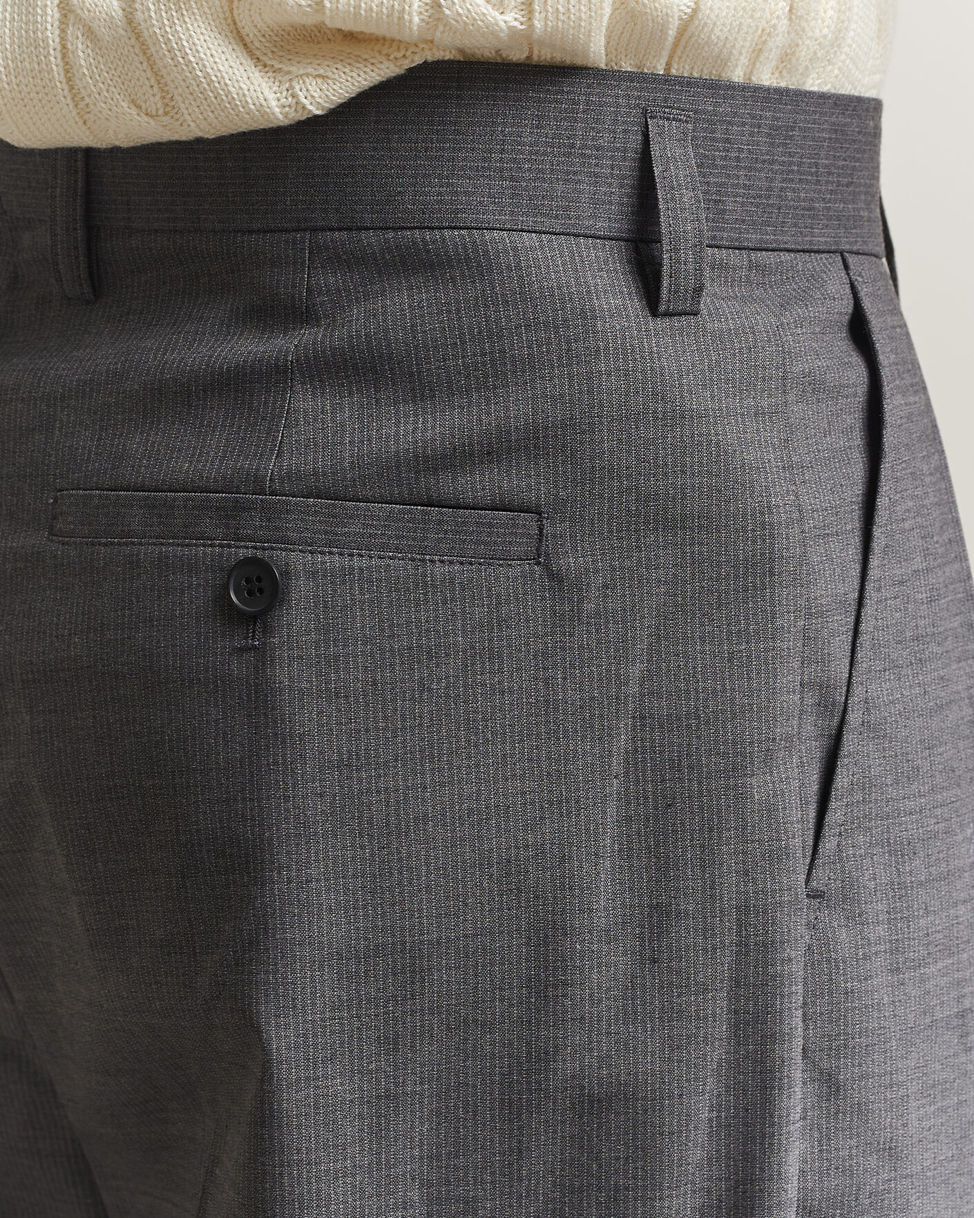 Herren | Hosen | Filippa K | Milo Wide Wool Pinstriped Trousers Mid Grey