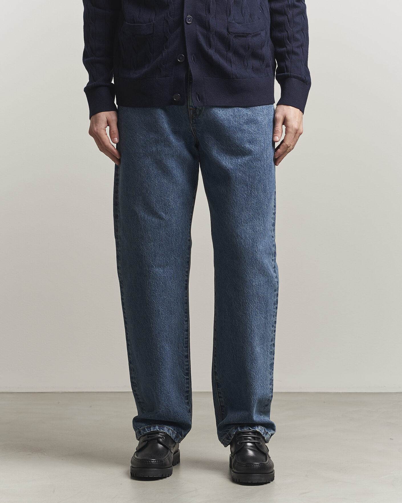 Herren | Jeans | Filippa K | Workwear Jeans Washed Mid Blue