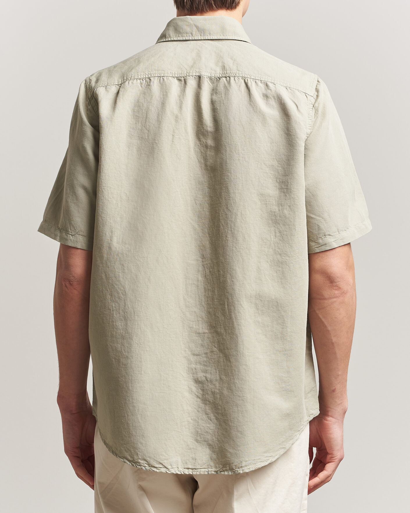 Herren | Hemden | Filippa K | Cotton/Linen Short Sleeve Shirt Light Green