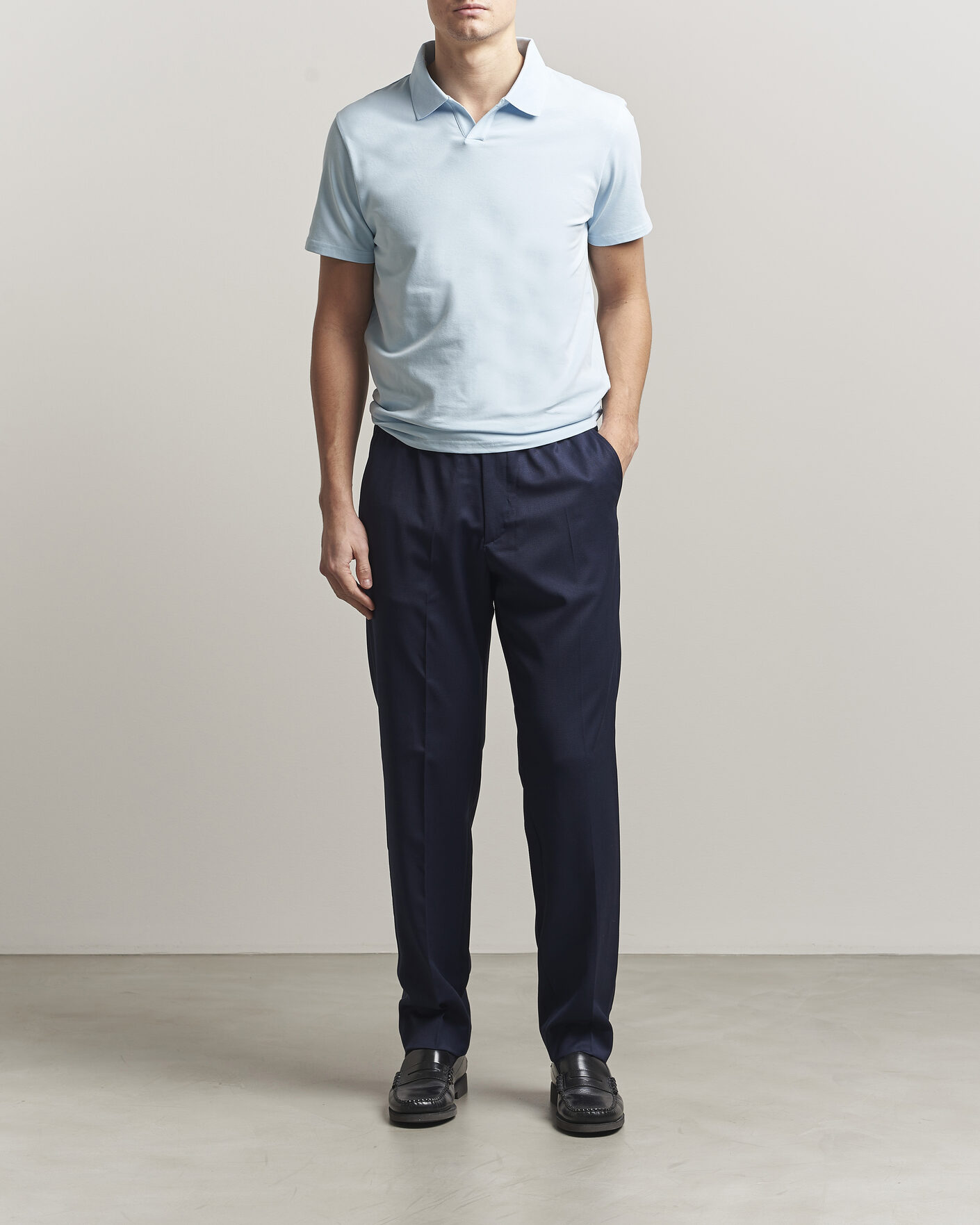 Herren | Hosen | Filippa K | Theo Relaxed Wool Trousers Ink Navy