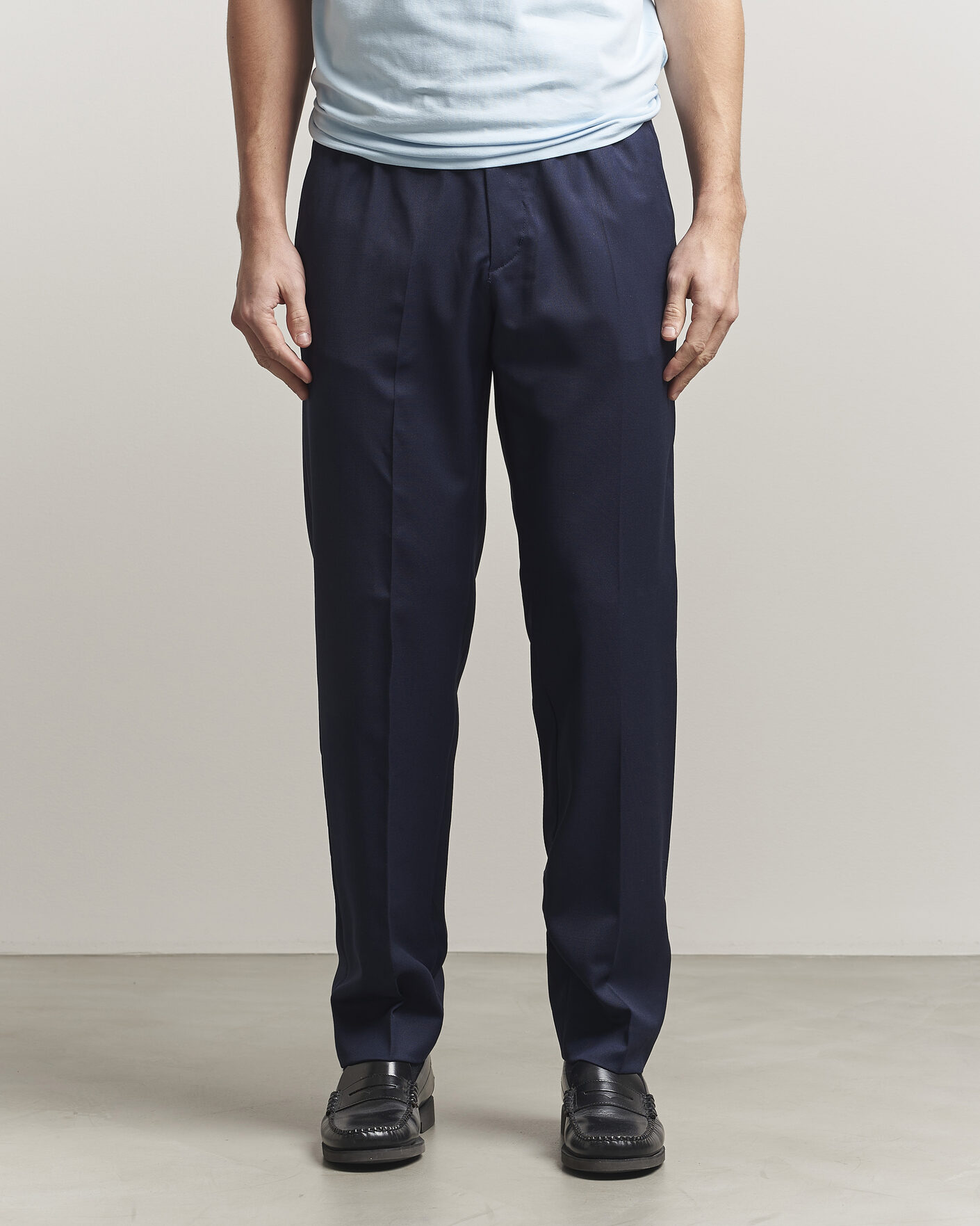 Herren | Hosen | Filippa K | Theo Relaxed Wool Trousers Ink Navy
