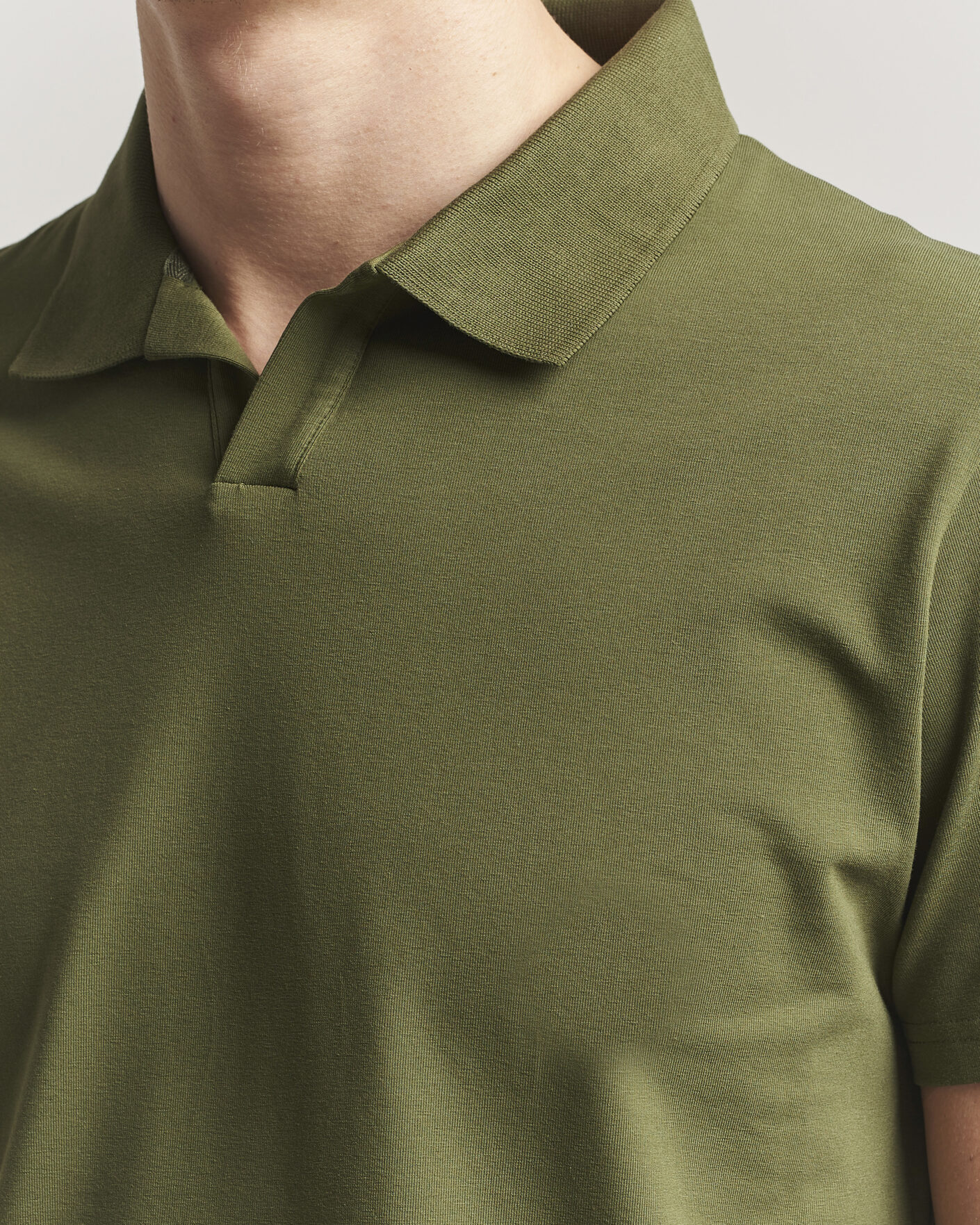 Herren | Poloshirts | Filippa K | Soft Lycra Polo T-Shirt Laurel Green