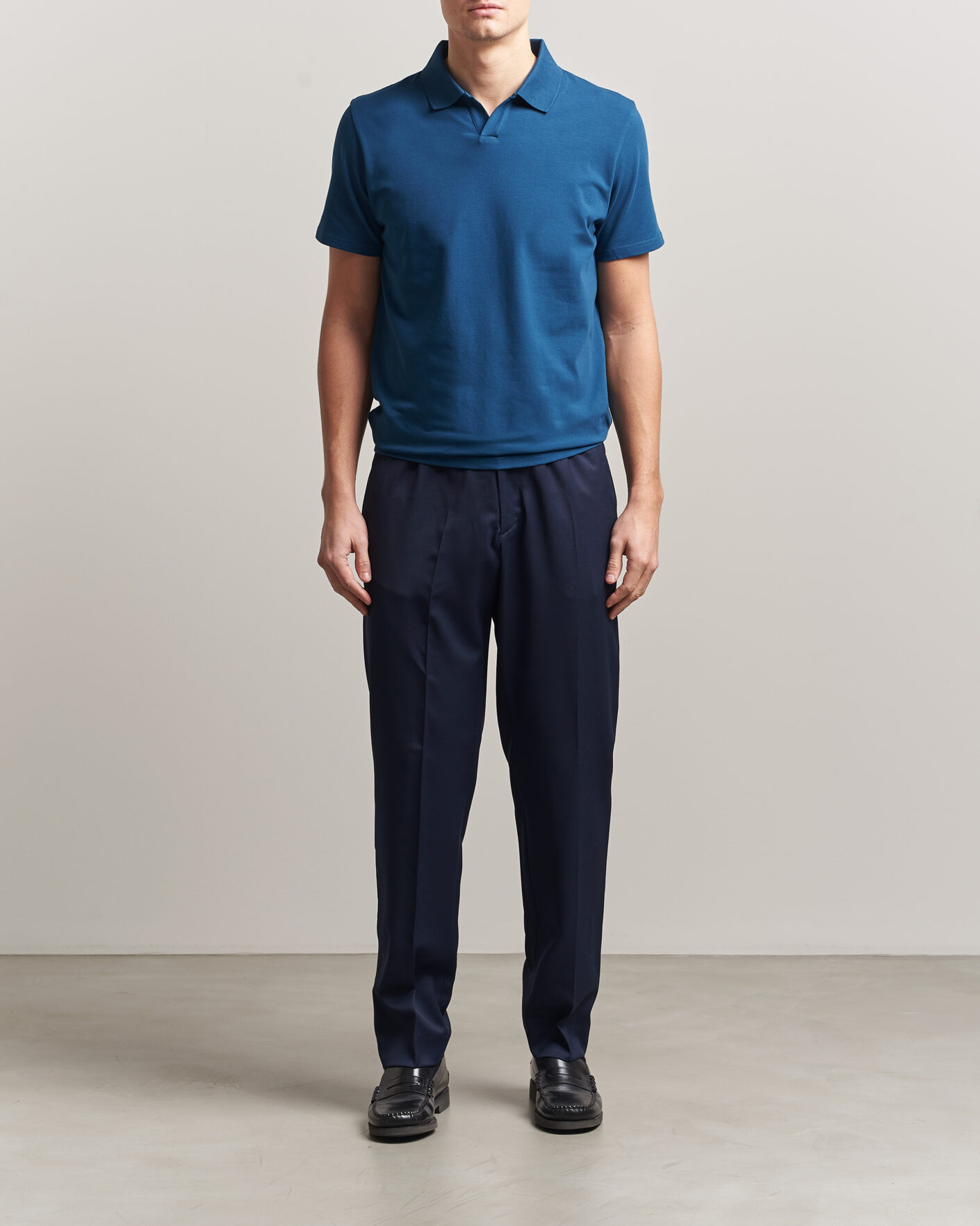 Herren | Poloshirts | Filippa K | Soft Lycra Polo T-Shirt Night Teal