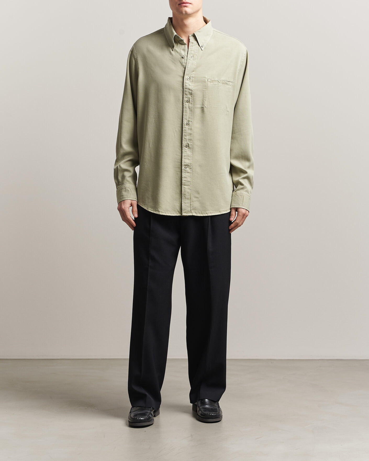 Herren | Hemden | Filippa K | Zack Lyocell Shirt Light Green