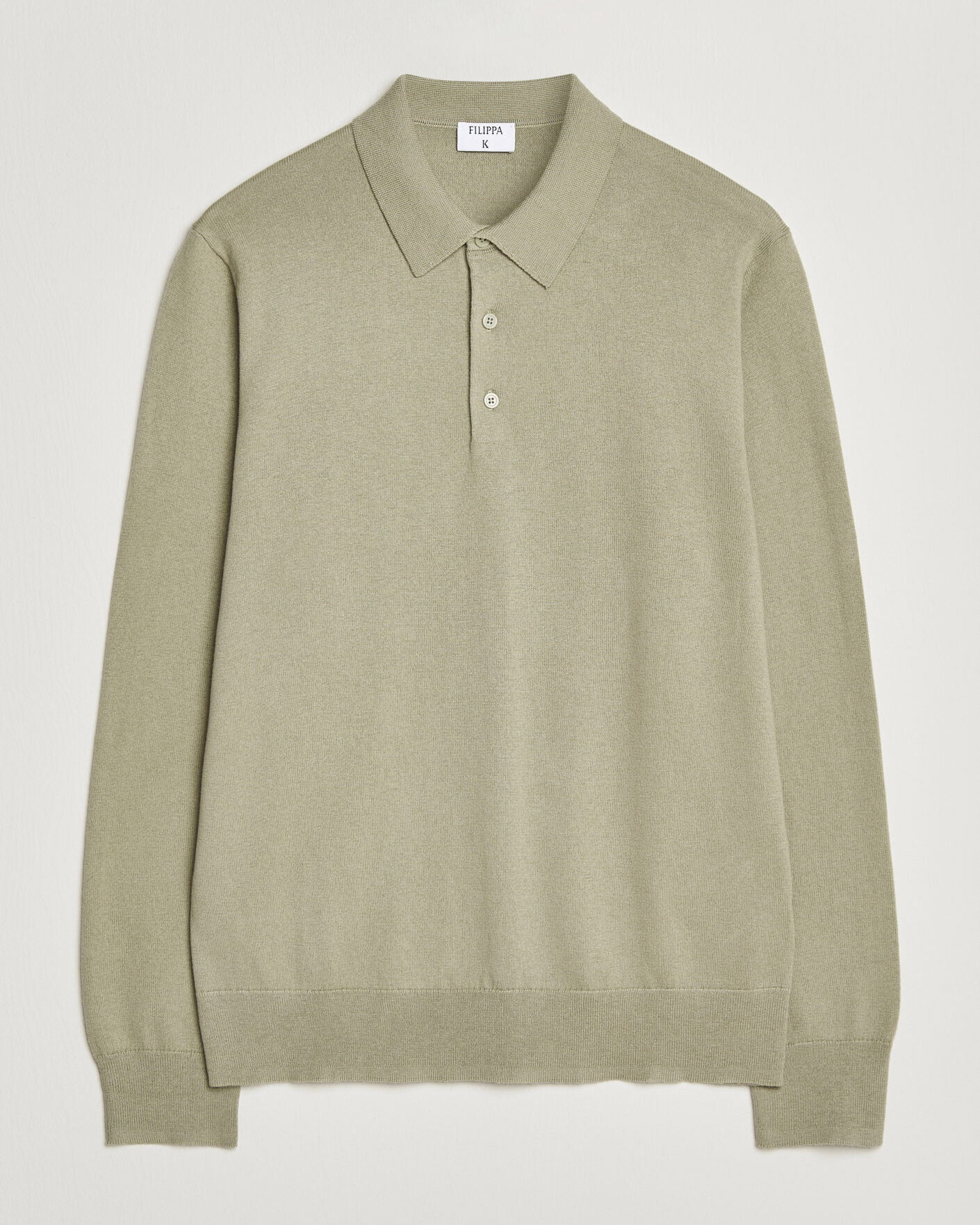 Herren | Pullover | Filippa K | Knitted Polo Shirt Light Green