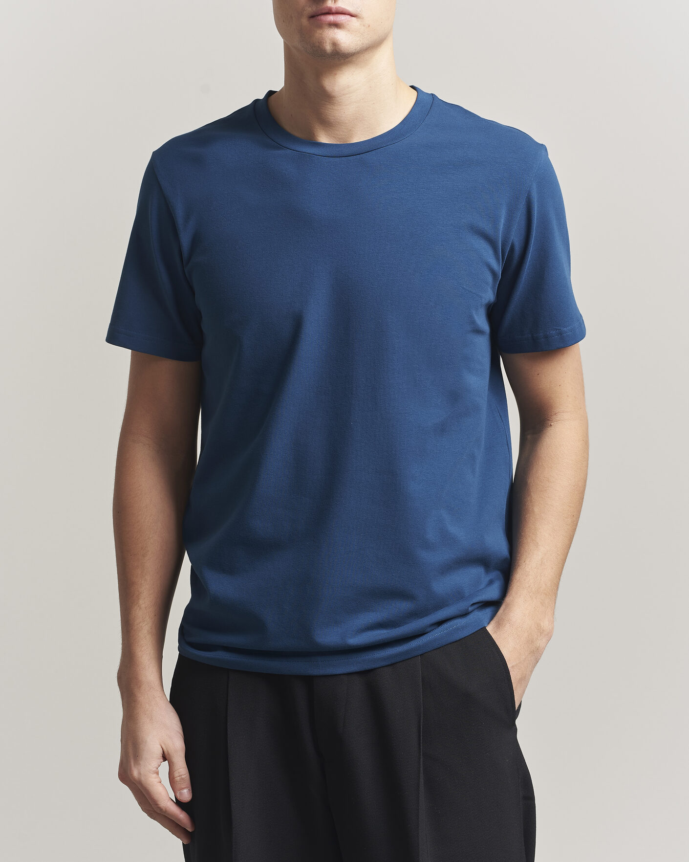 Herren | T-Shirts | Filippa K | Soft Lycra T-Shirt Night Teal