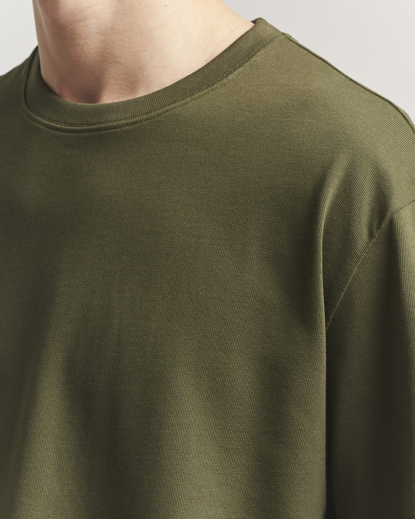 Herren | T-Shirts | Filippa K | Heavy Cotton Crew Neck T-Shirt Midnight Green
