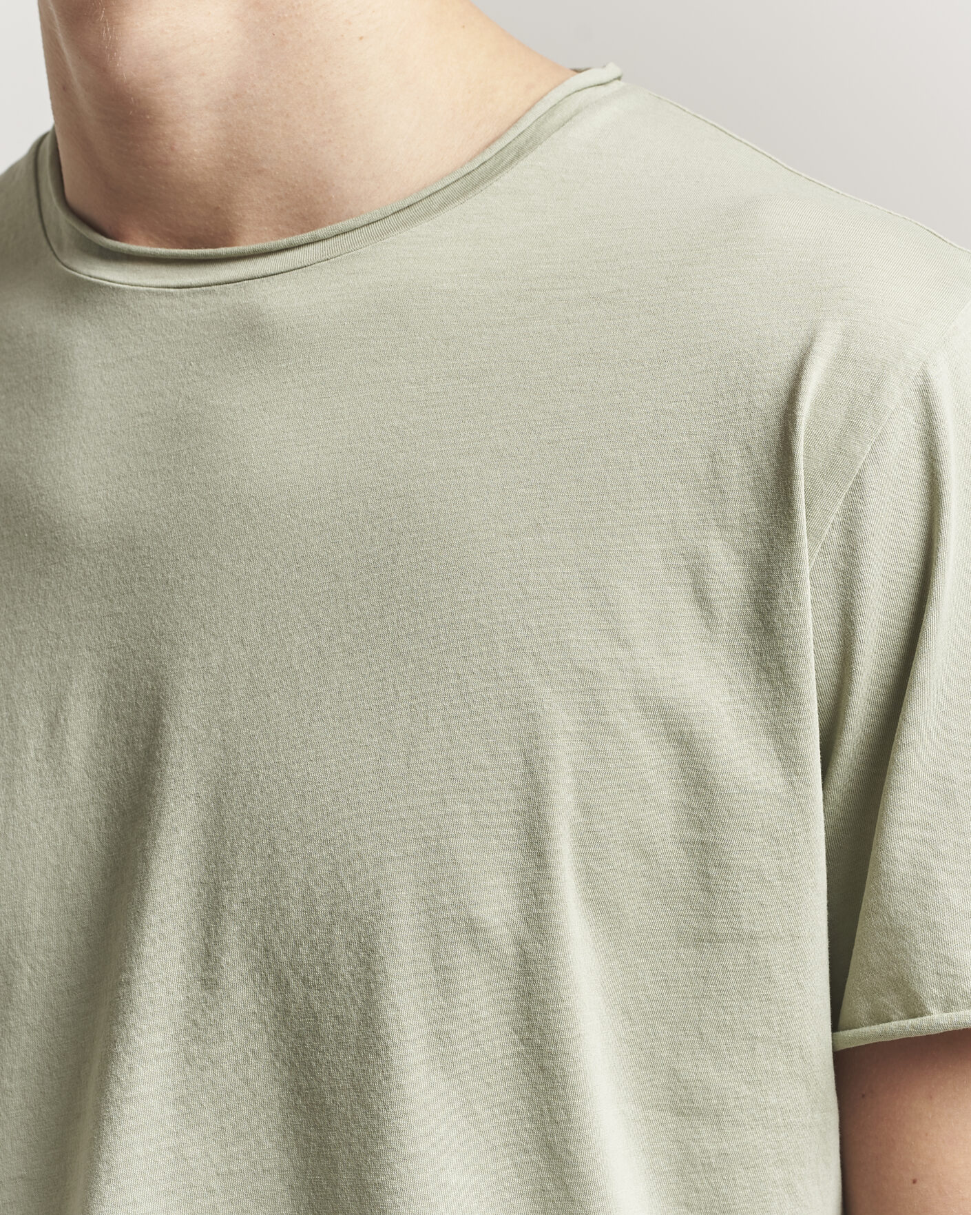 Herren | T-Shirts | Filippa K | Roll Neck Crew Neck T-Shirt Light Green