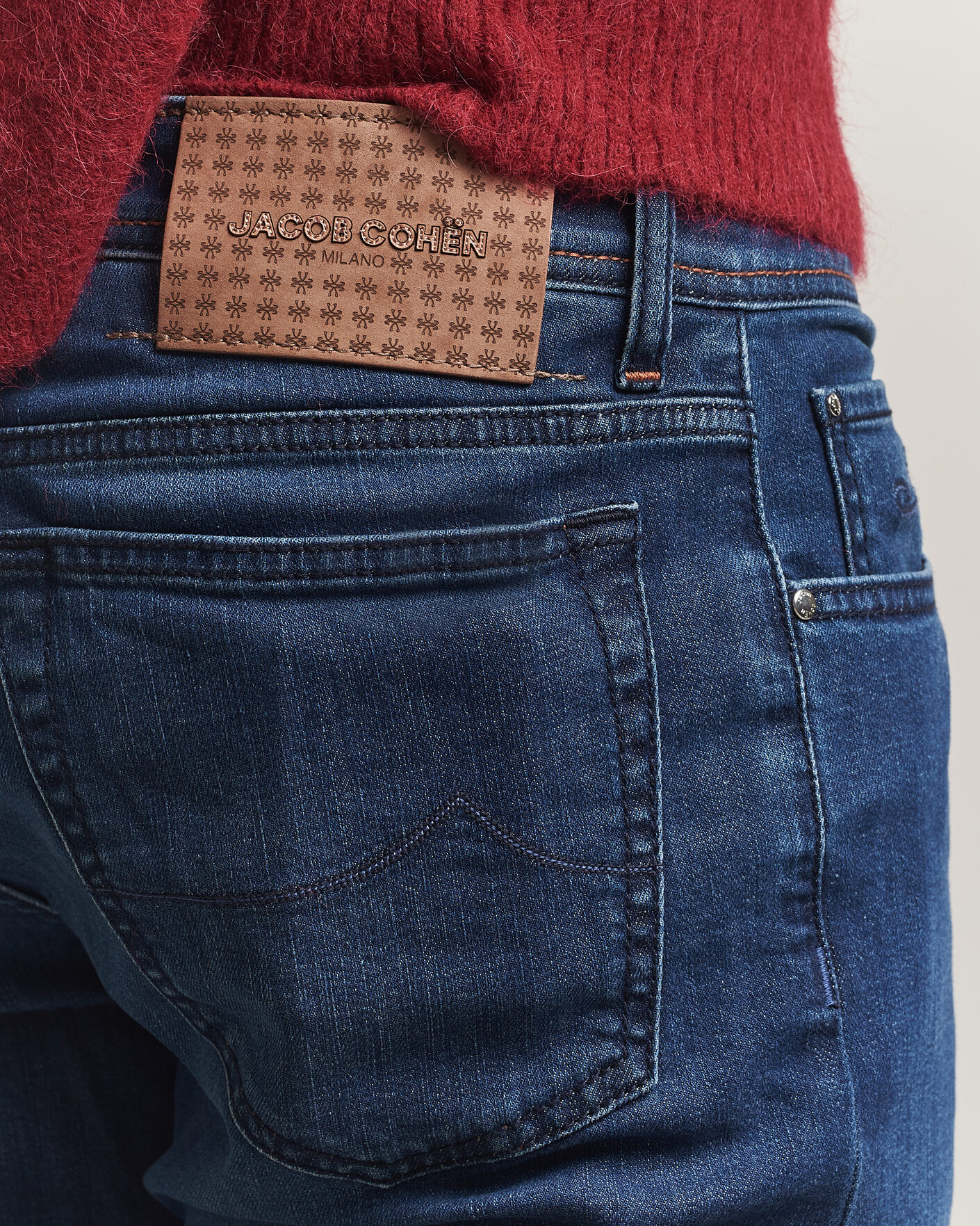 Herren | Jeans | Jacob Cohën | Bard Slim Fit Stretch Jeans Mid Blue