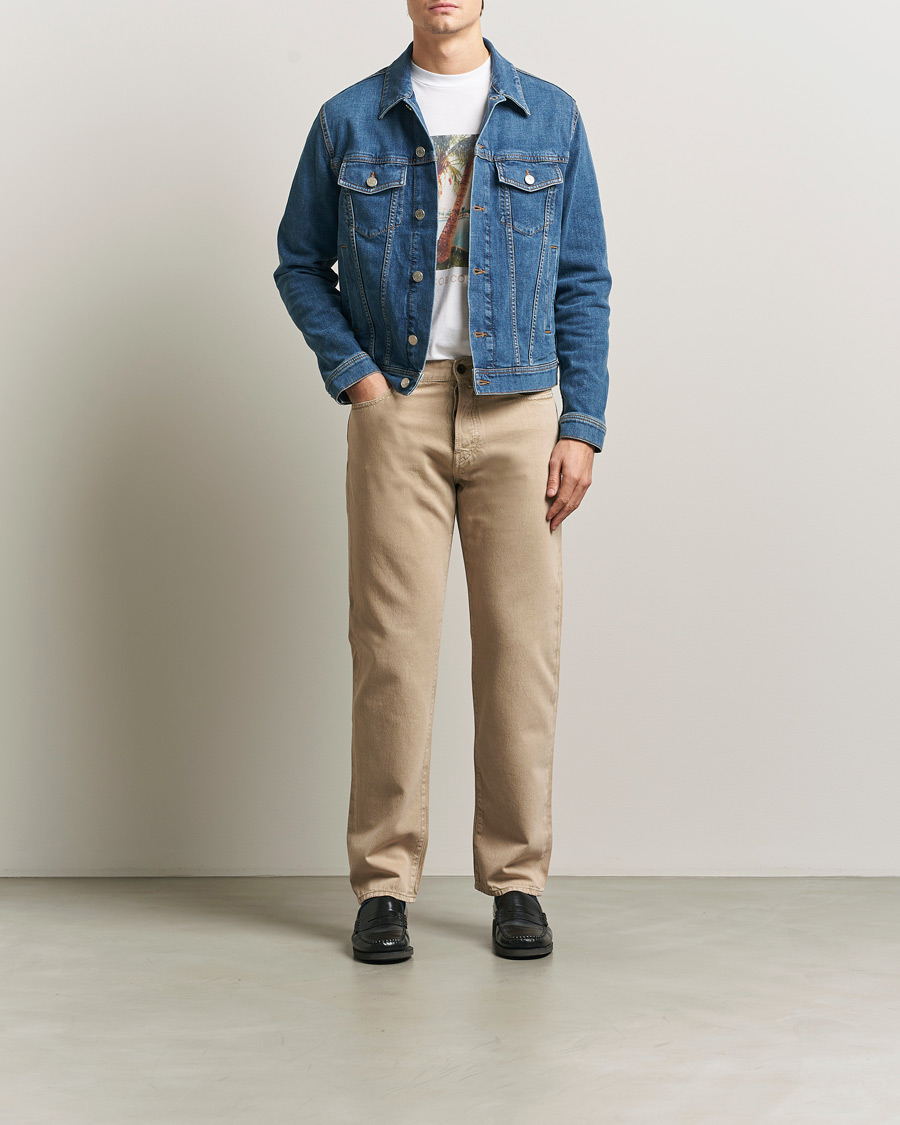 Herren | Hosen | Jacob Cohën | Edos Regular Straight Fit Bull Denim Jeans Beige
